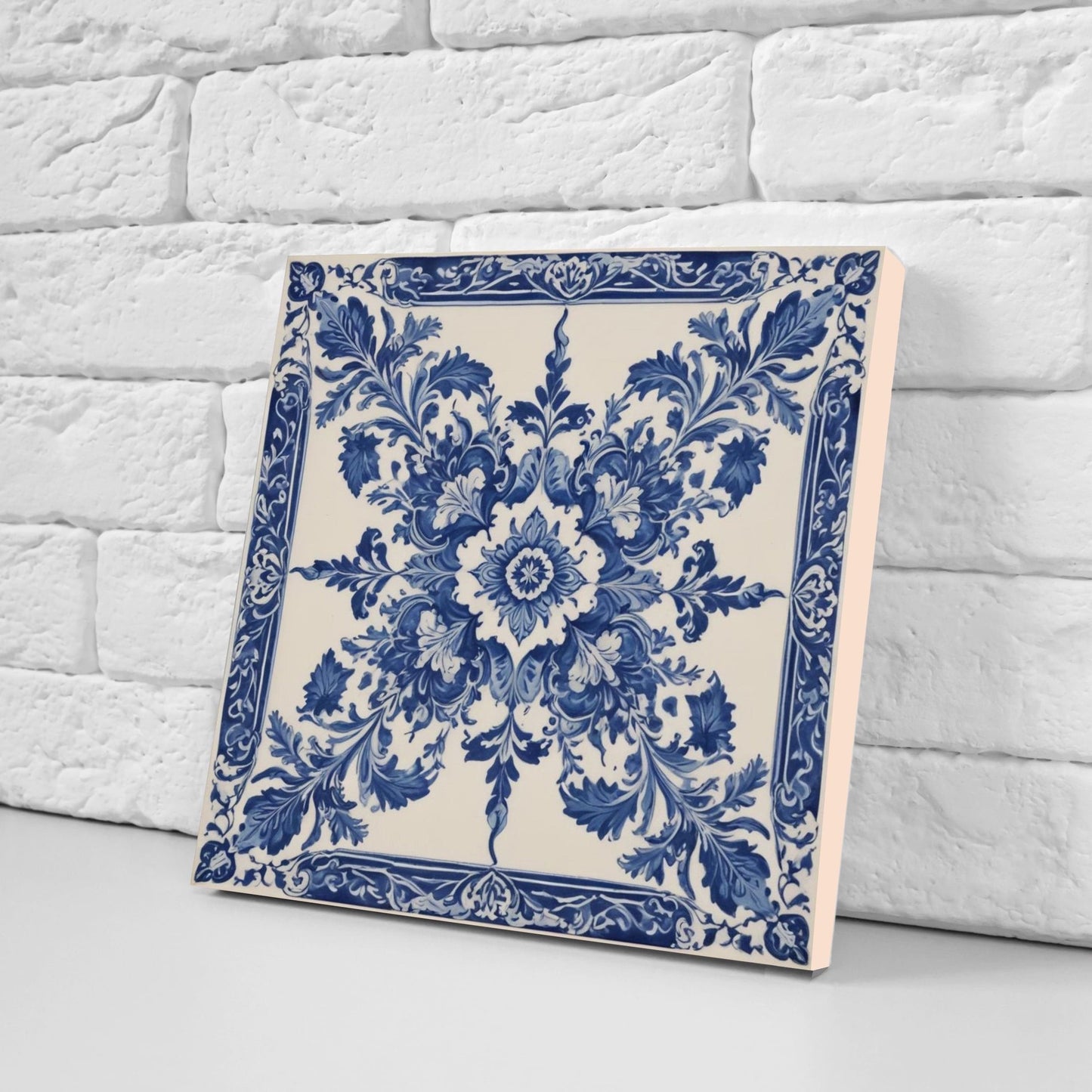 Spanish Ceramic Tiles - Set of 2 Spanish Wall Decor Tiles - Kitchen Backsplash Tiles, Table Decorative Tiles, Bathroom Tiles, Coaster