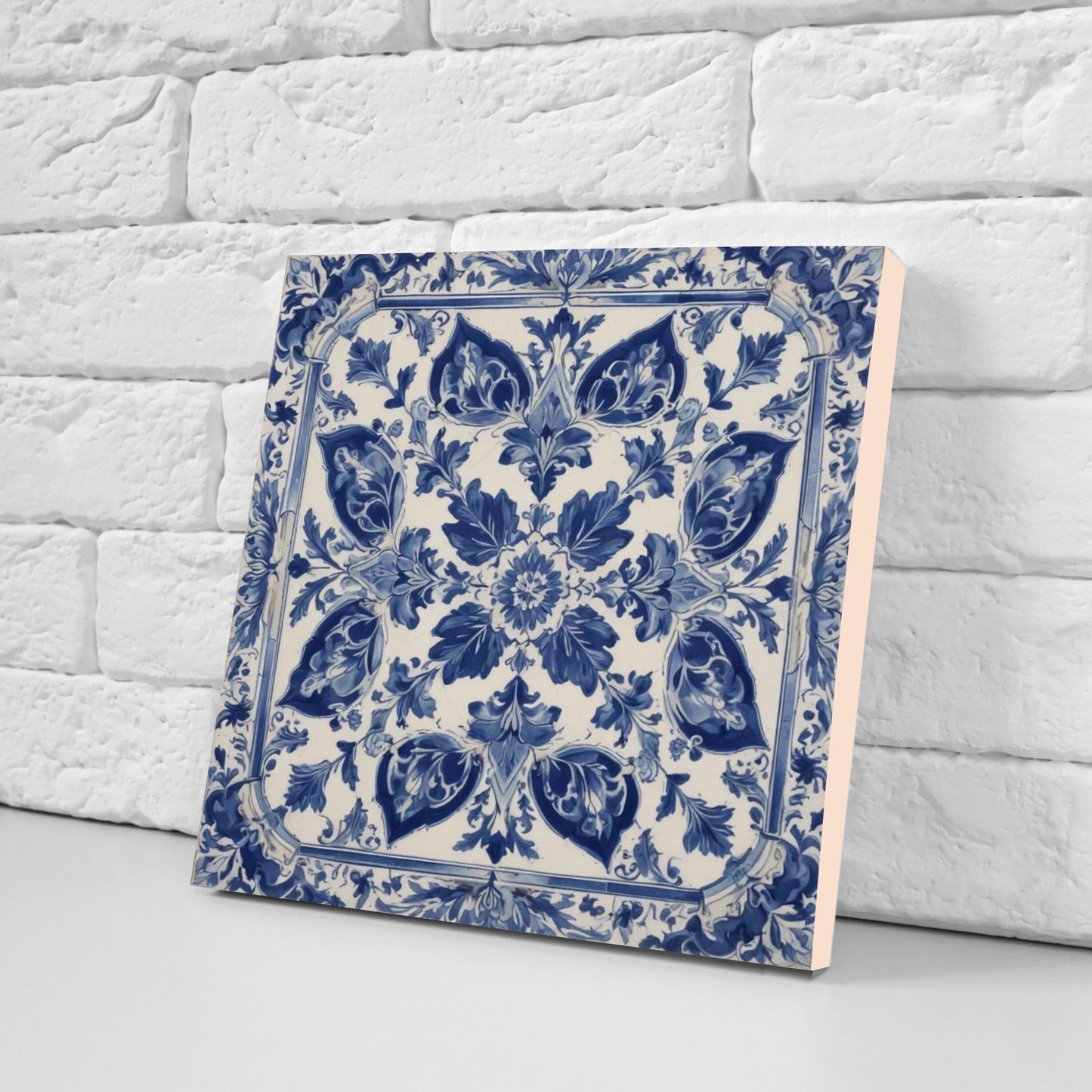 Spanish Ceramic Tiles - Set of 2 Spanish Wall Decor Tiles - Kitchen Backsplash Tiles, Table Decorative Tiles, Bathroom Tiles, Coaster