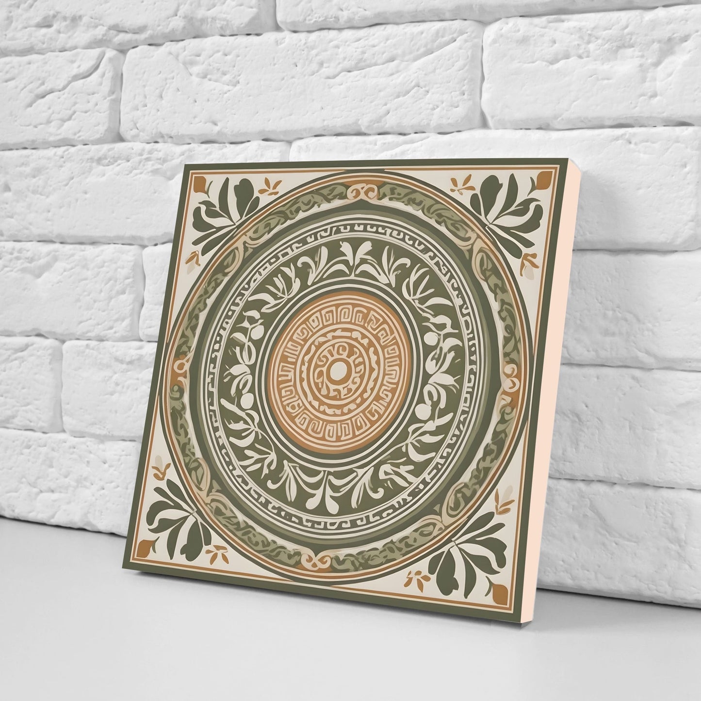 Greek Mediterranean Tiles - Set of 2 Greek Wall Decor Tiles - Kitchen Backsplash Tiles, Table Decorative Tiles, Bathroom Tiles, Coaster