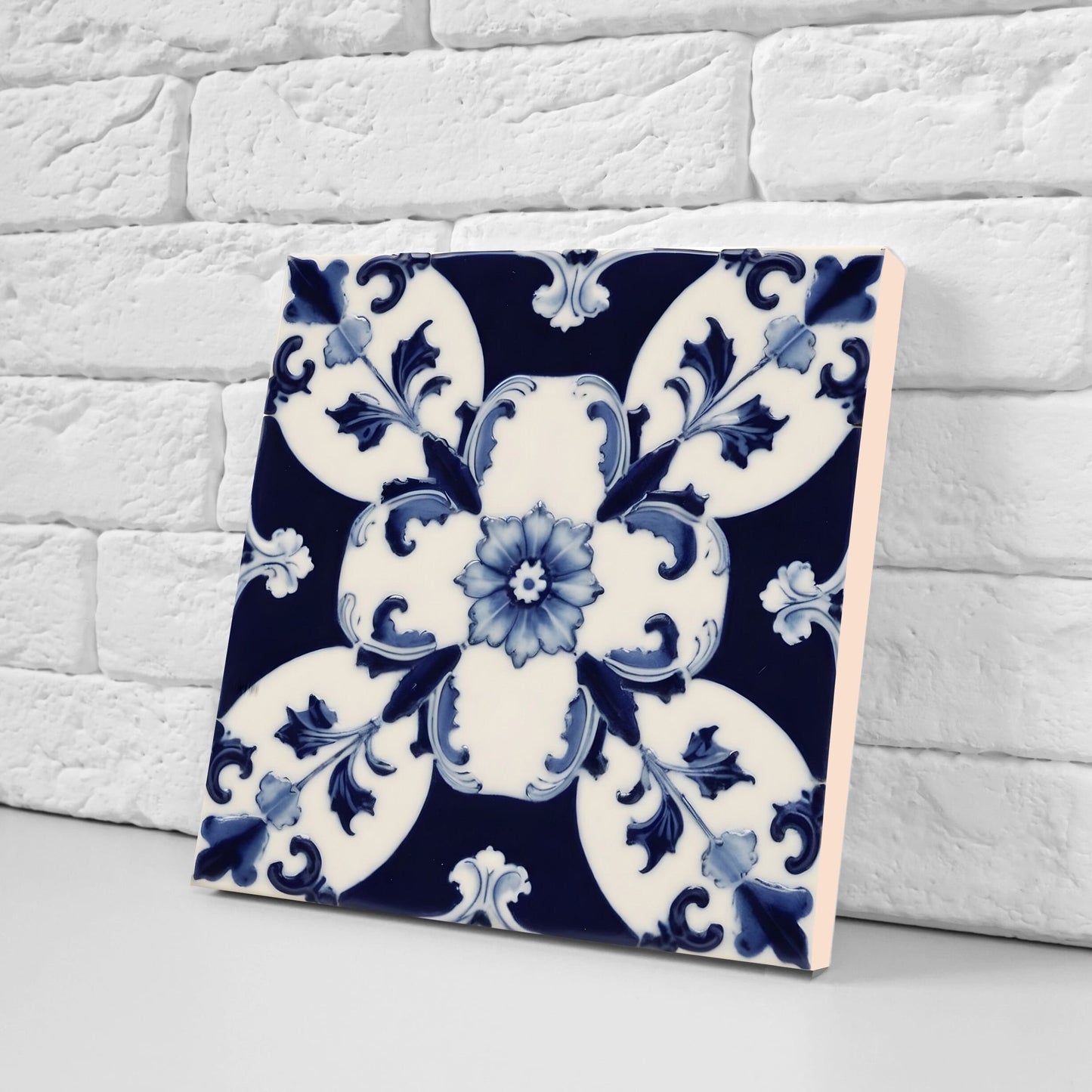 Victorian Tiles - Set of 2 Victorian Wall Decor Ceramic Tiles - Kitchen Backsplash Tiles, Table Decorative Tiles, Bathroom Tiles, Coaster