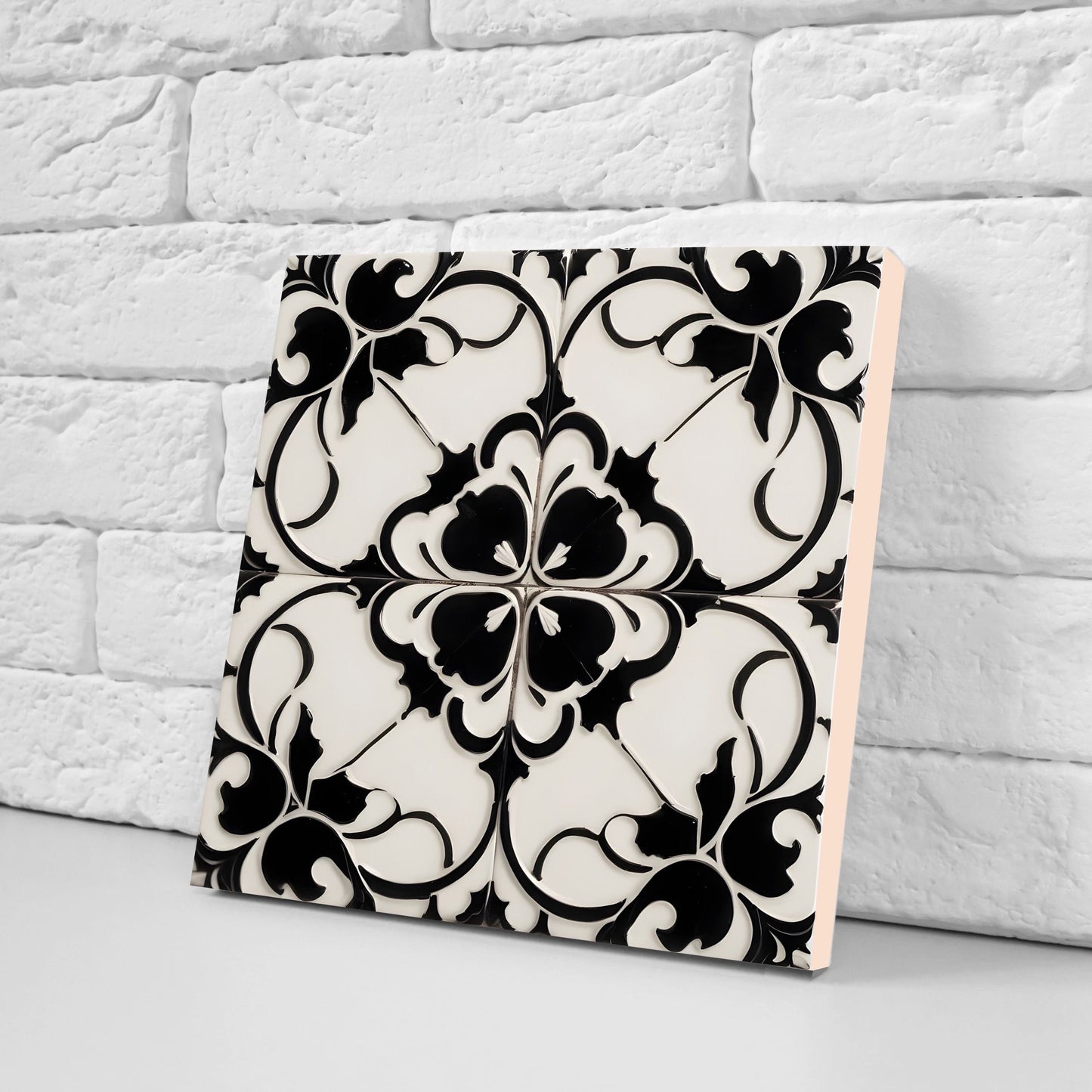 Victorian Tiles - Set of 2 Victorian Wall Decor Ceramic Tiles - Kitchen Backsplash Tiles, Table Decorative Tiles, Bathroom Tiles, Coaster