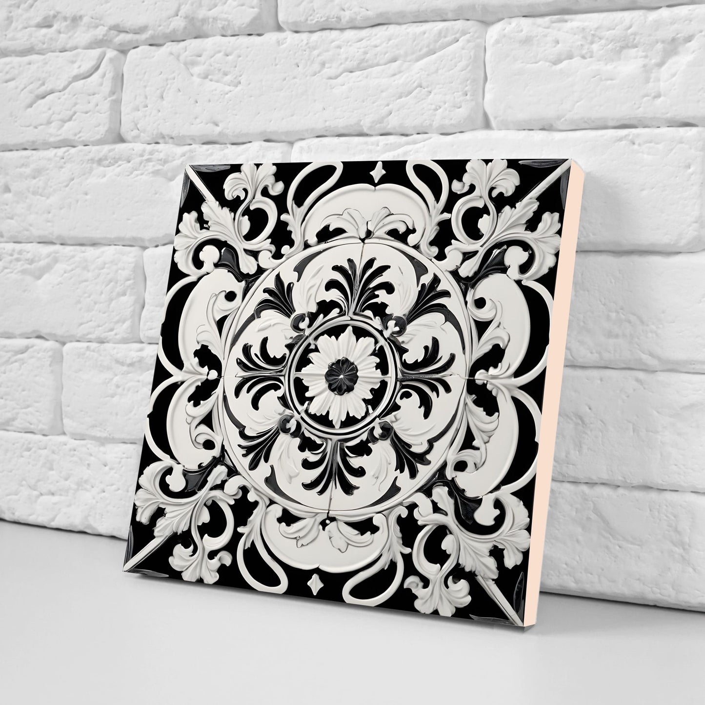 Victorian Tiles - Set of 2 Victorian Wall Decor Ceramic Tiles - Kitchen Backsplash Tiles, Table Decorative Tiles, Bathroom Tiles, Coaster
