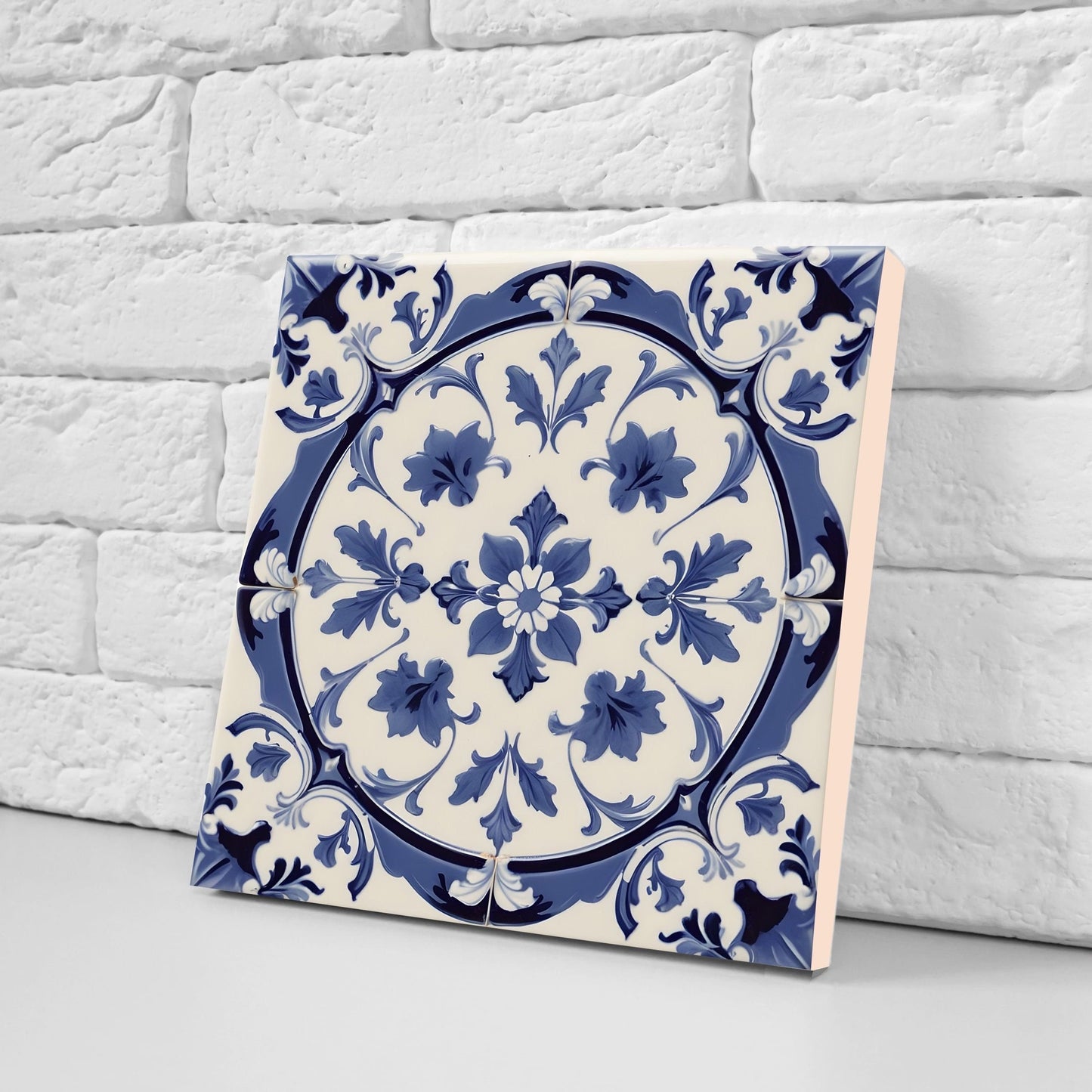 Victorian Tiles - Set of 2 Victorian Wall Decor Ceramic Tiles - Kitchen Backsplash Tiles, Table Decorative Tiles, Bathroom Tiles, Coaster