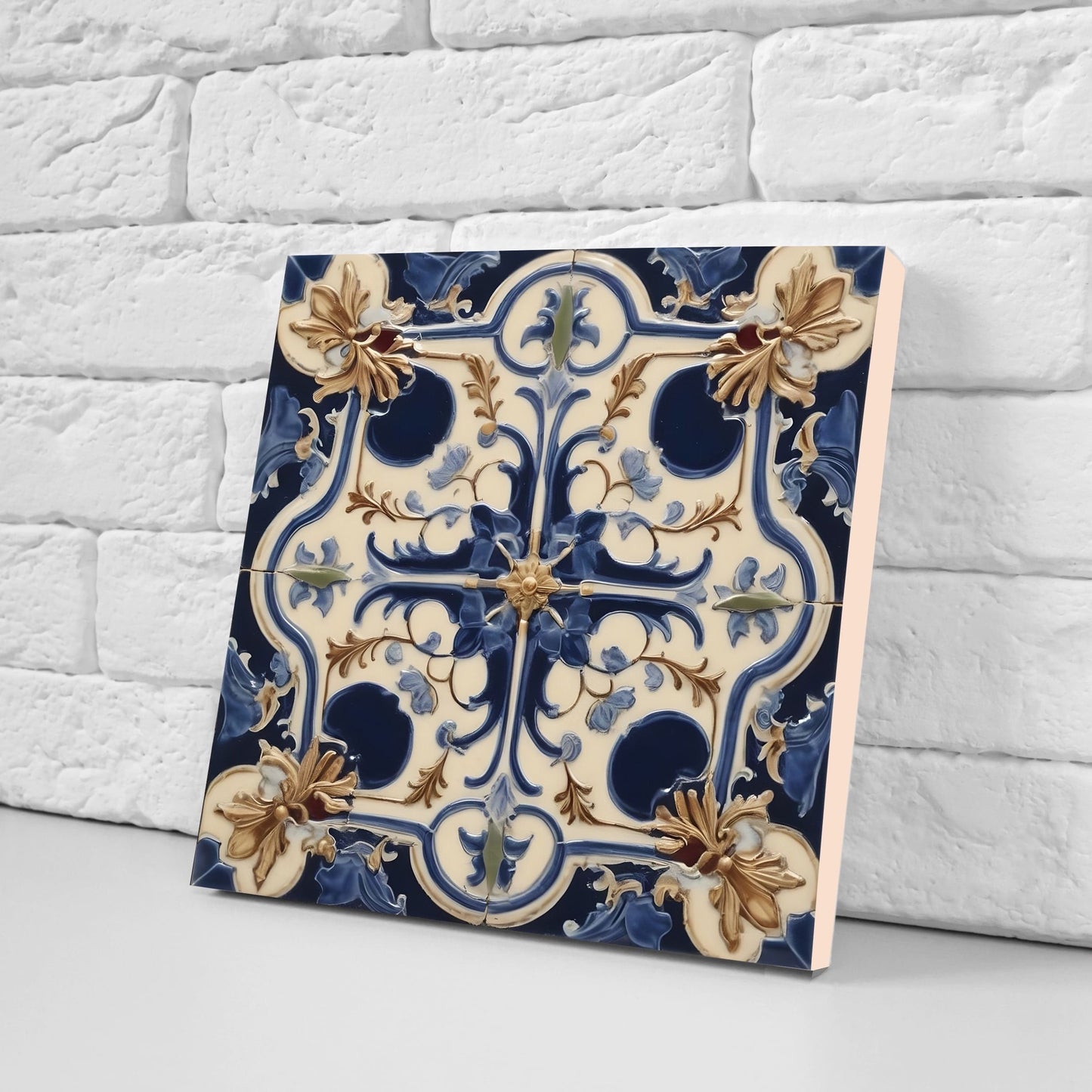 Victorian Tiles - Set of 2 Victorian Wall Decor Ceramic Tiles - Kitchen Backsplash Tiles, Table Decorative Tiles, Bathroom Tiles, Coaster