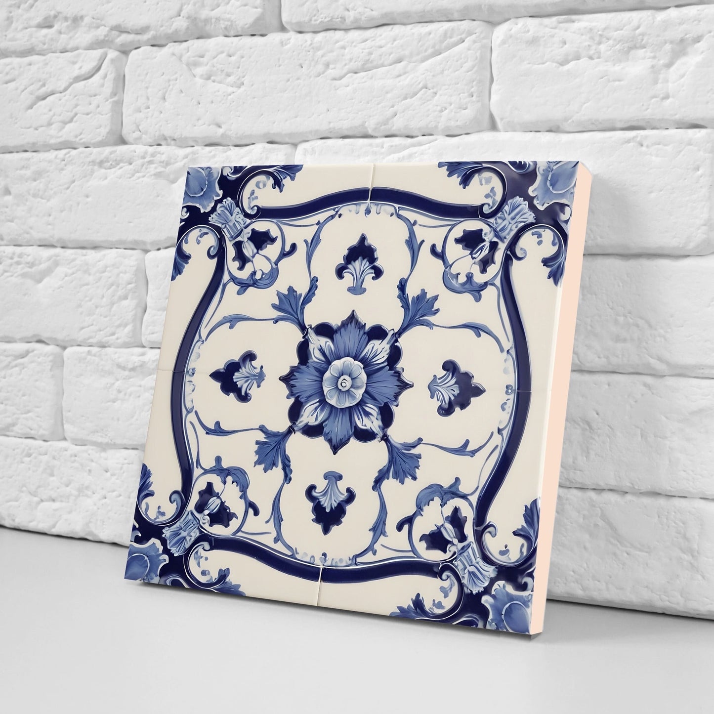 Victorian Tiles - Set of 2 Victorian Wall Decor Ceramic Tiles - Kitchen Backsplash Tiles, Table Decorative Tiles, Bathroom Tiles, Coaster