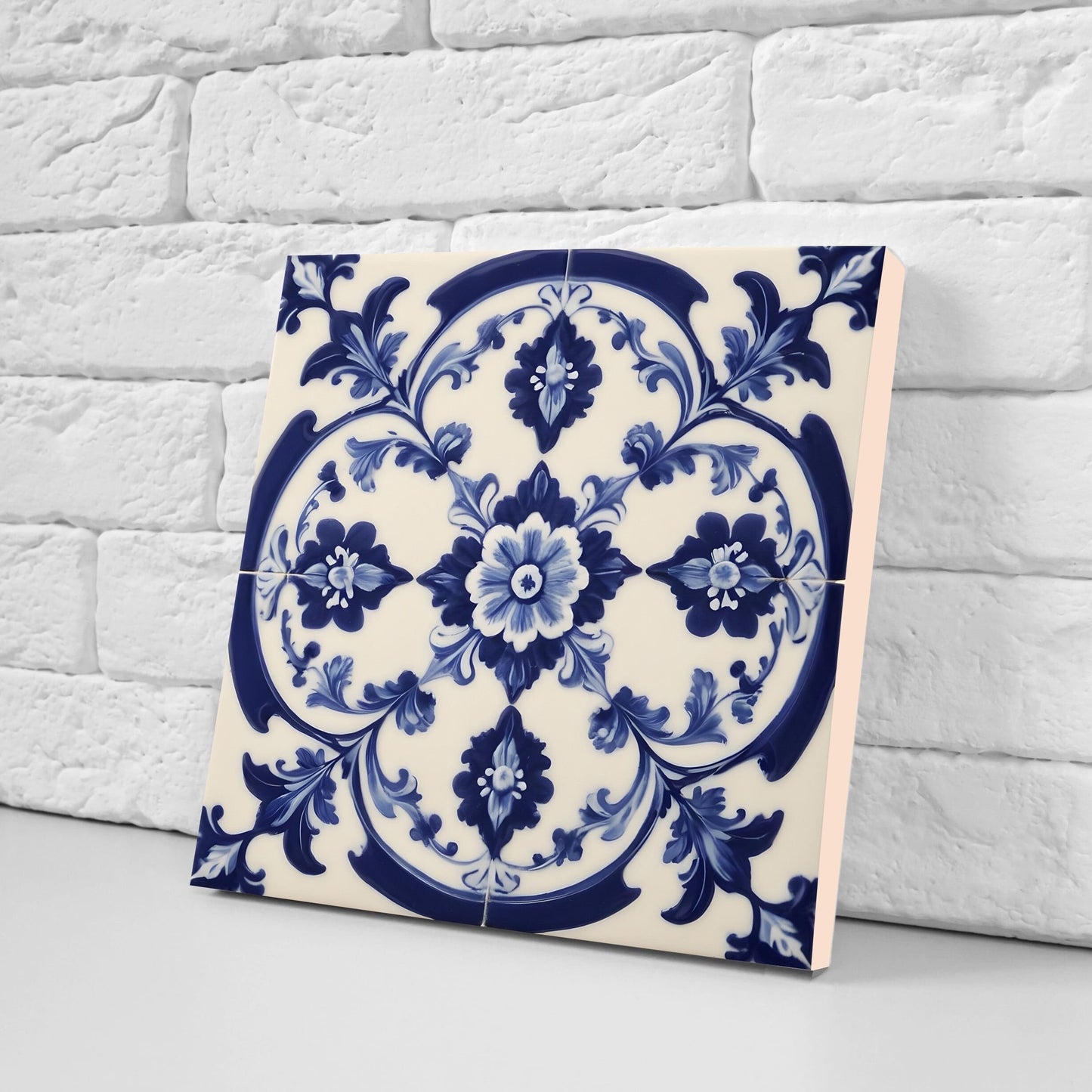 Victorian Tiles - Set of 2 Victorian Wall Decor Ceramic Tiles - Kitchen Backsplash Tiles, Table Decorative Tiles, Bathroom Tiles, Coaster