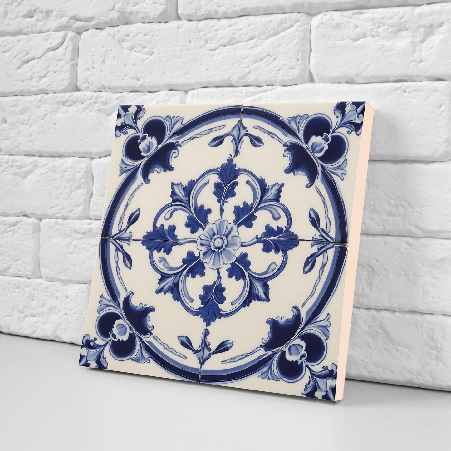 Victorian Tiles - Set of 2 Victorian Wall Decor Ceramic Tiles - Kitchen Backsplash Tiles, Table Decorative Tiles, Bathroom Tiles, Coaster