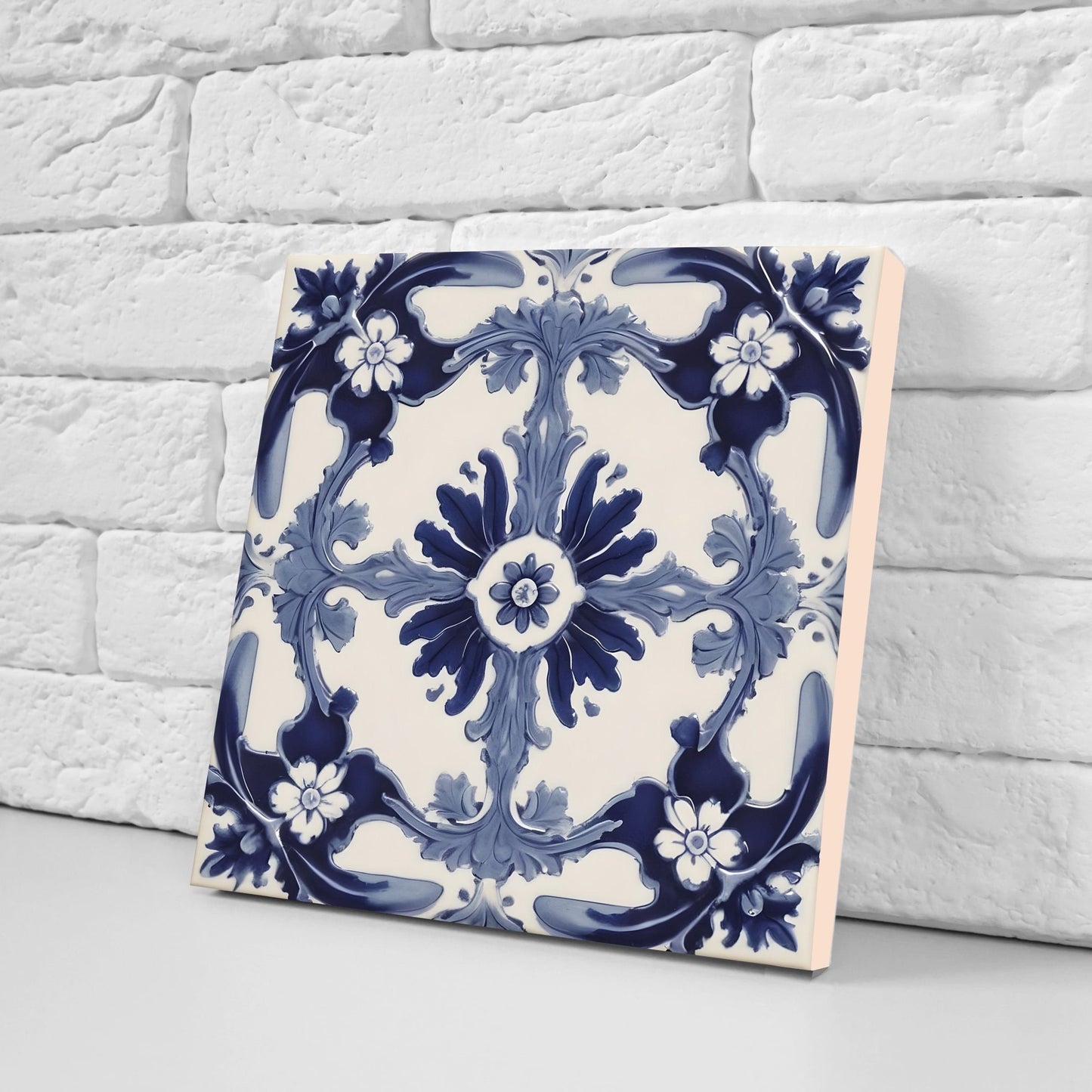 Victorian Tiles - Set of 2 Victorian Wall Decor Ceramic Tiles - Kitchen Backsplash Tiles, Table Decorative Tiles, Bathroom Tiles, Coaster