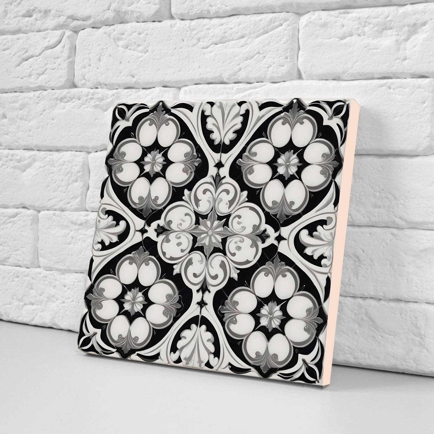 Victorian Tiles - Set of 2 Victorian Wall Decor Ceramic Tiles - Kitchen Backsplash Tiles, Table Decorative Tiles, Bathroom Tiles, Coaster