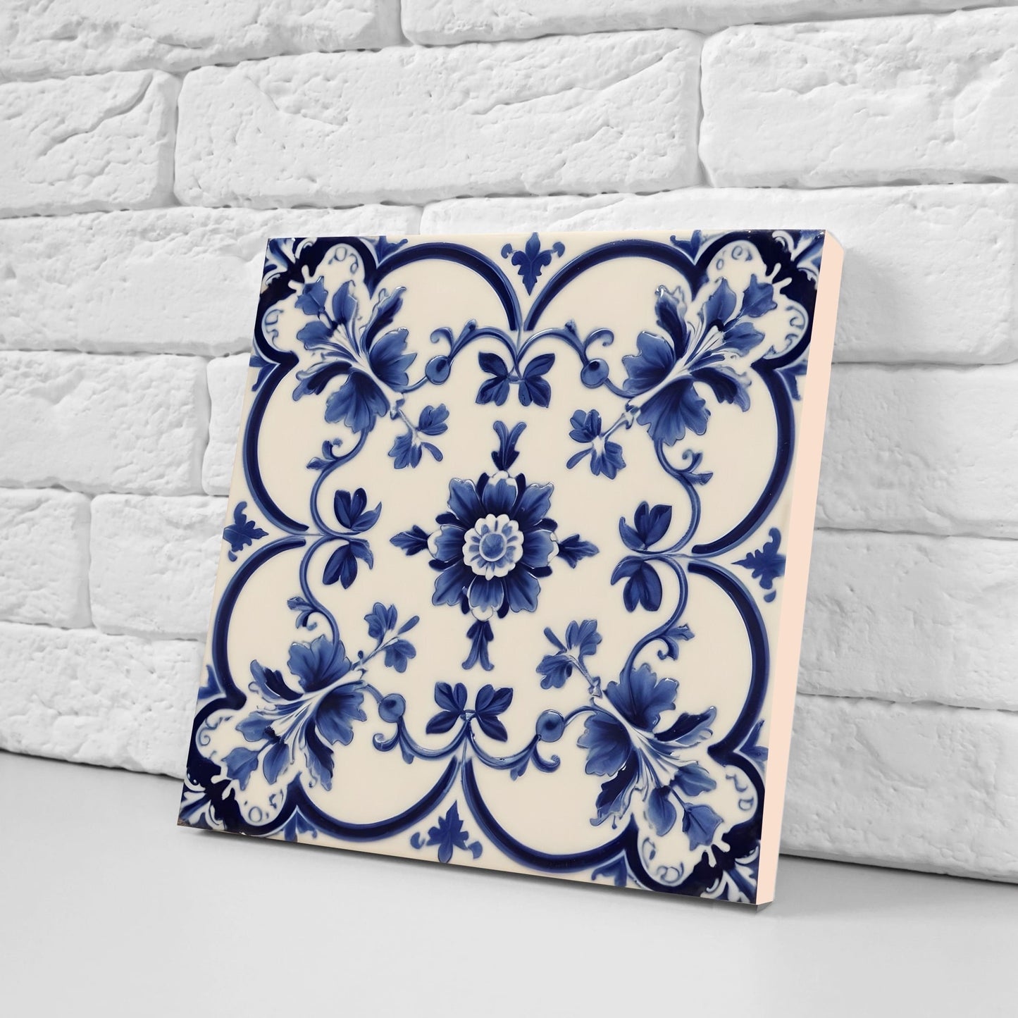 Victorian Tiles - Set of 2 Victorian Wall Decor Ceramic Tiles - Kitchen Backsplash Tiles, Table Decorative Tiles, Bathroom Tiles, Coaster