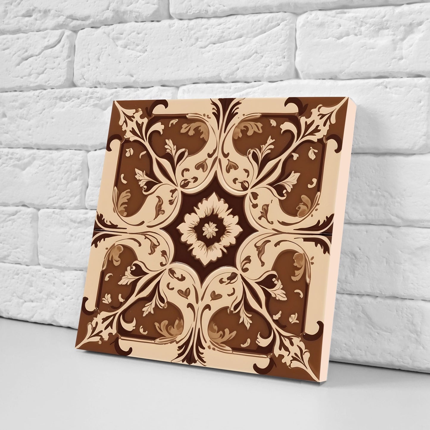 Victorian Tiles - Set of 2 Victorian Wall Decor Ceramic Tiles - Kitchen Backsplash Tiles, Table Decorative Tiles, Bathroom Tiles, Coaster