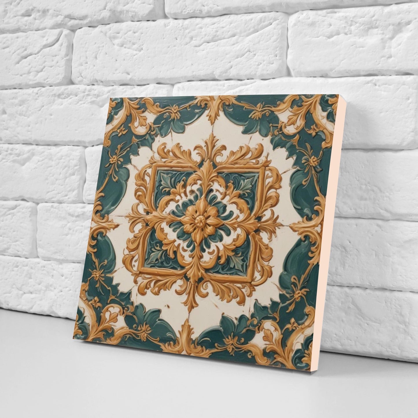 Victorian Tiles - Set of 2 Victorian Wall Decor Ceramic Tiles - Kitchen Backsplash Tiles, Table Decorative Tiles, Bathroom Tiles, Coaster