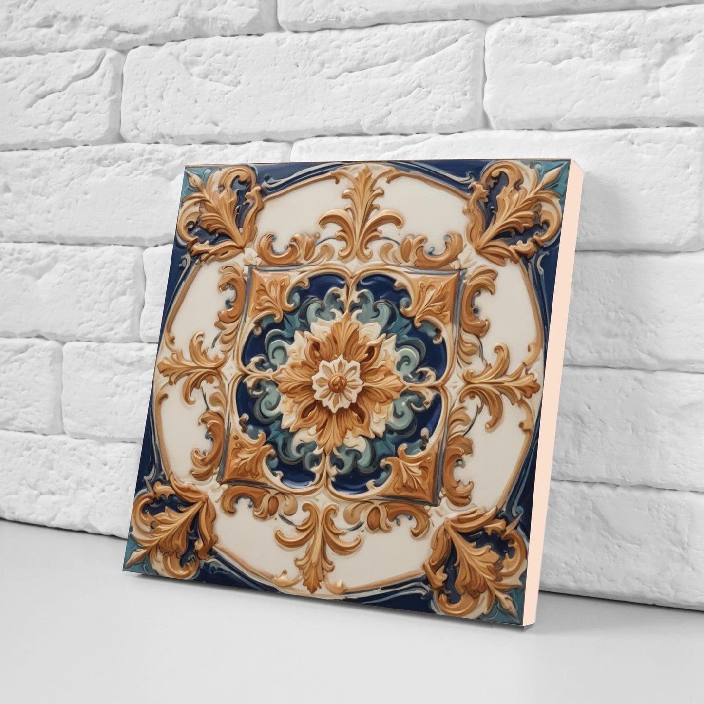 Victorian Tiles - Set of 2 Victorian Wall Decor Ceramic Tiles - Kitchen Backsplash Tiles, Table Decorative Tiles, Bathroom Tiles, Coaster