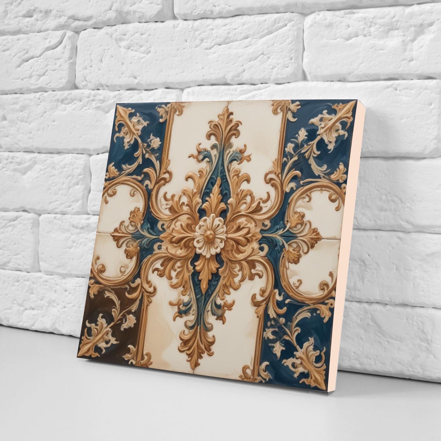Victorian Tiles - Set of 2 Victorian Wall Decor Ceramic Tiles - Kitchen Backsplash Tiles, Table Decorative Tiles, Bathroom Tiles, Coaster
