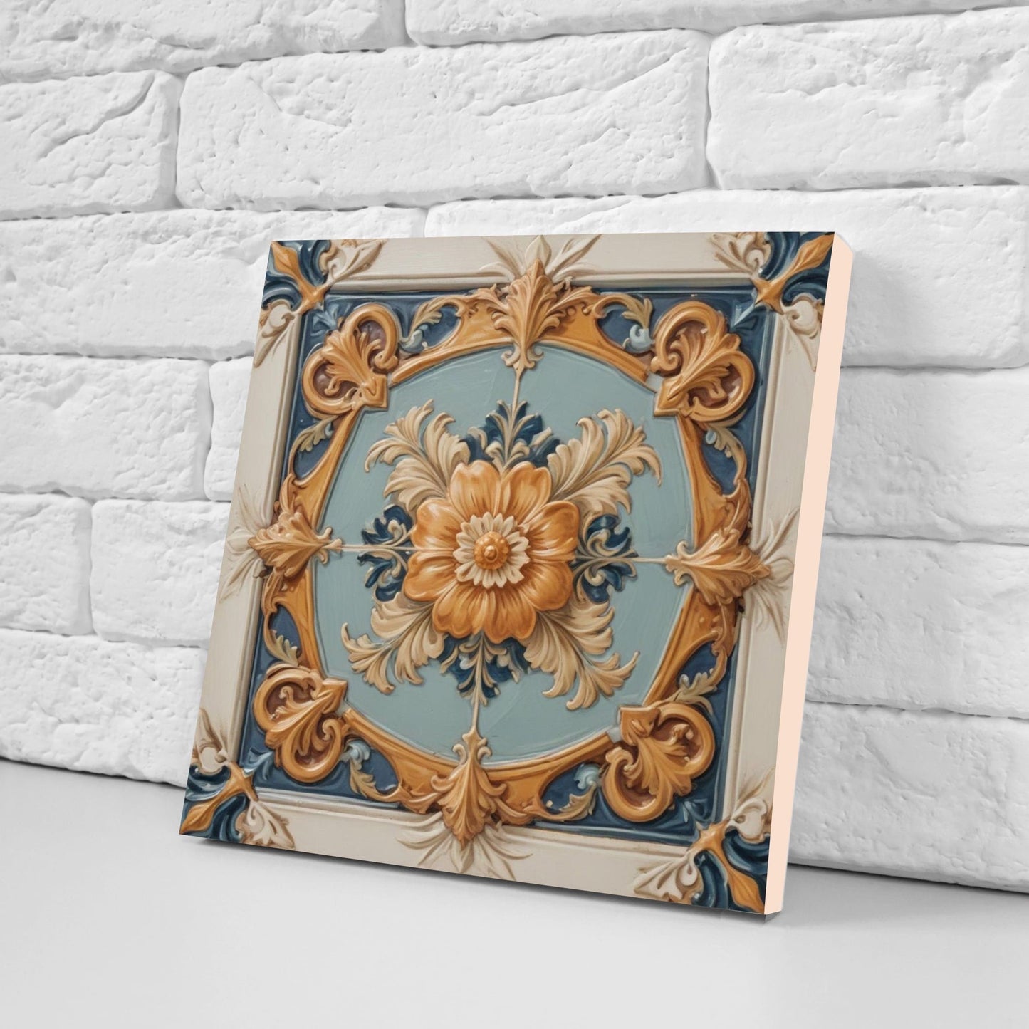 Victorian Tiles - Set of 2 Victorian Wall Decor Ceramic Tiles - Kitchen Backsplash Tiles, Table Decorative Tiles, Bathroom Tiles, Coaster