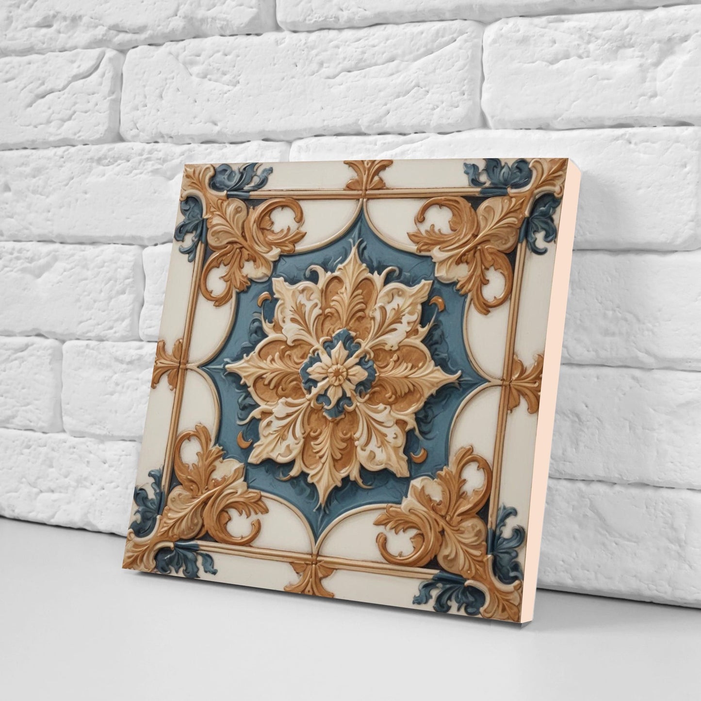 Victorian Tiles - Set of 2 Victorian Wall Decor Ceramic Tiles - Kitchen Backsplash Tiles, Table Decorative Tiles, Bathroom Tiles, Coaster
