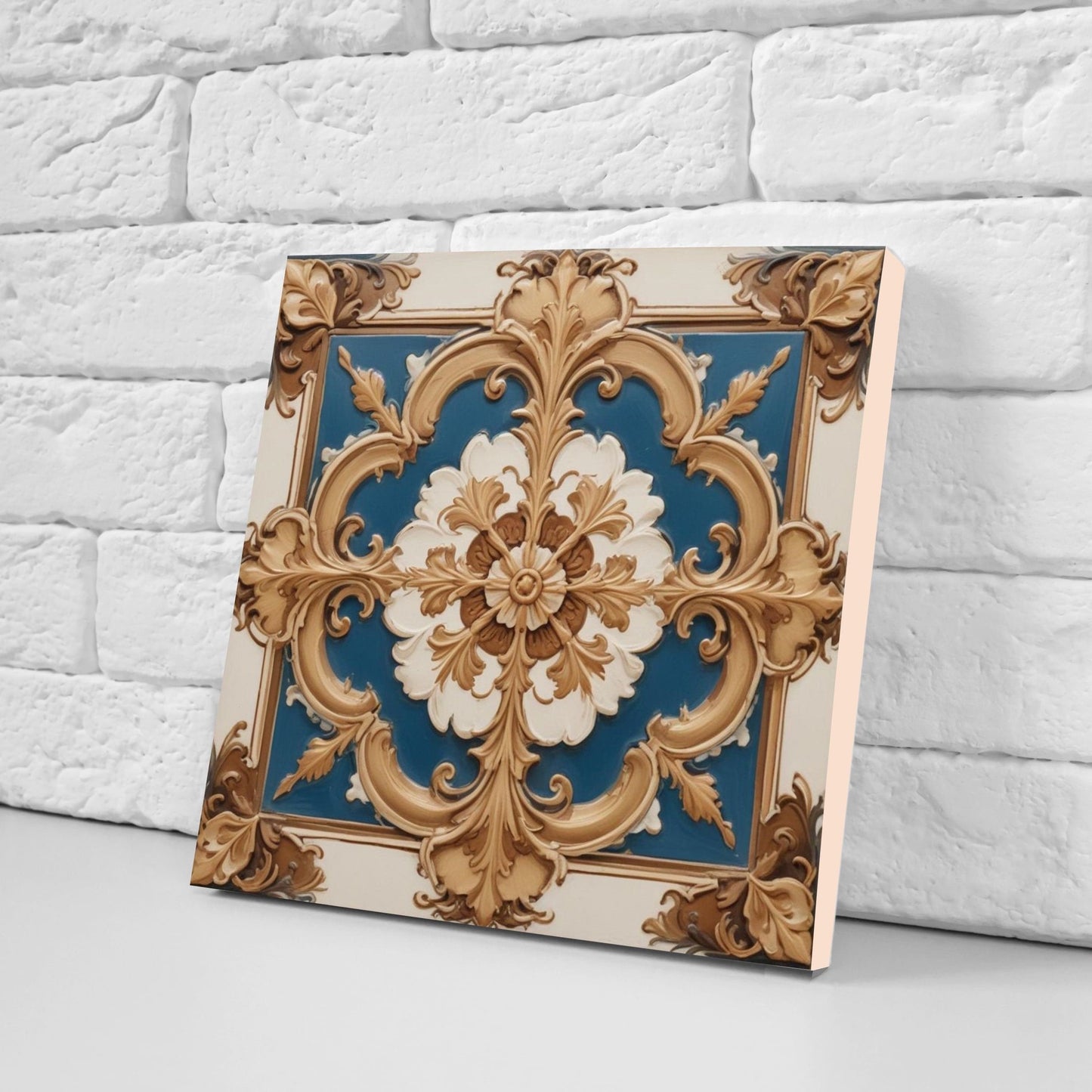 Victorian Tiles - Set of 2 Victorian Wall Decor Ceramic Tiles - Kitchen Backsplash Tiles, Table Decorative Tiles, Bathroom Tiles, Coaster