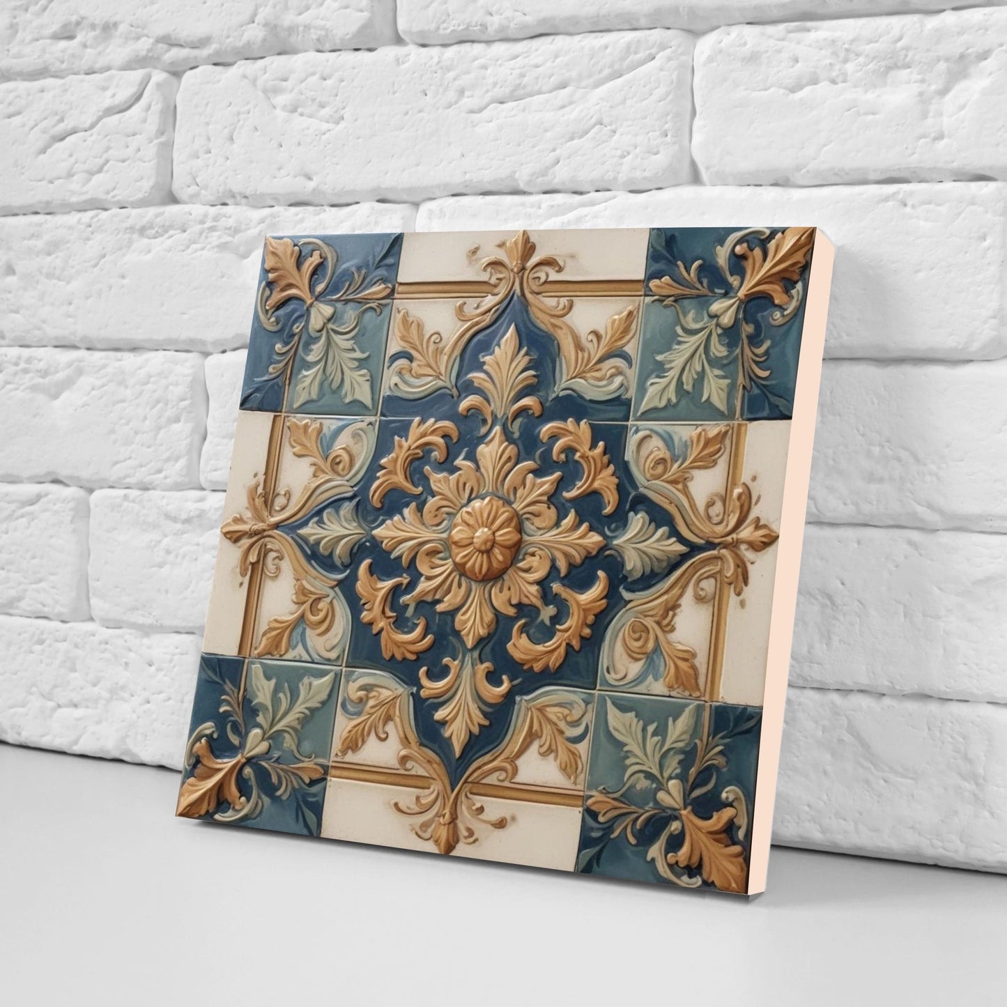 Victorian Tiles - Set of 2 Victorian Wall Decor Ceramic Tiles - Kitchen Backsplash Tiles, Table Decorative Tiles, Bathroom Tiles, Coaster