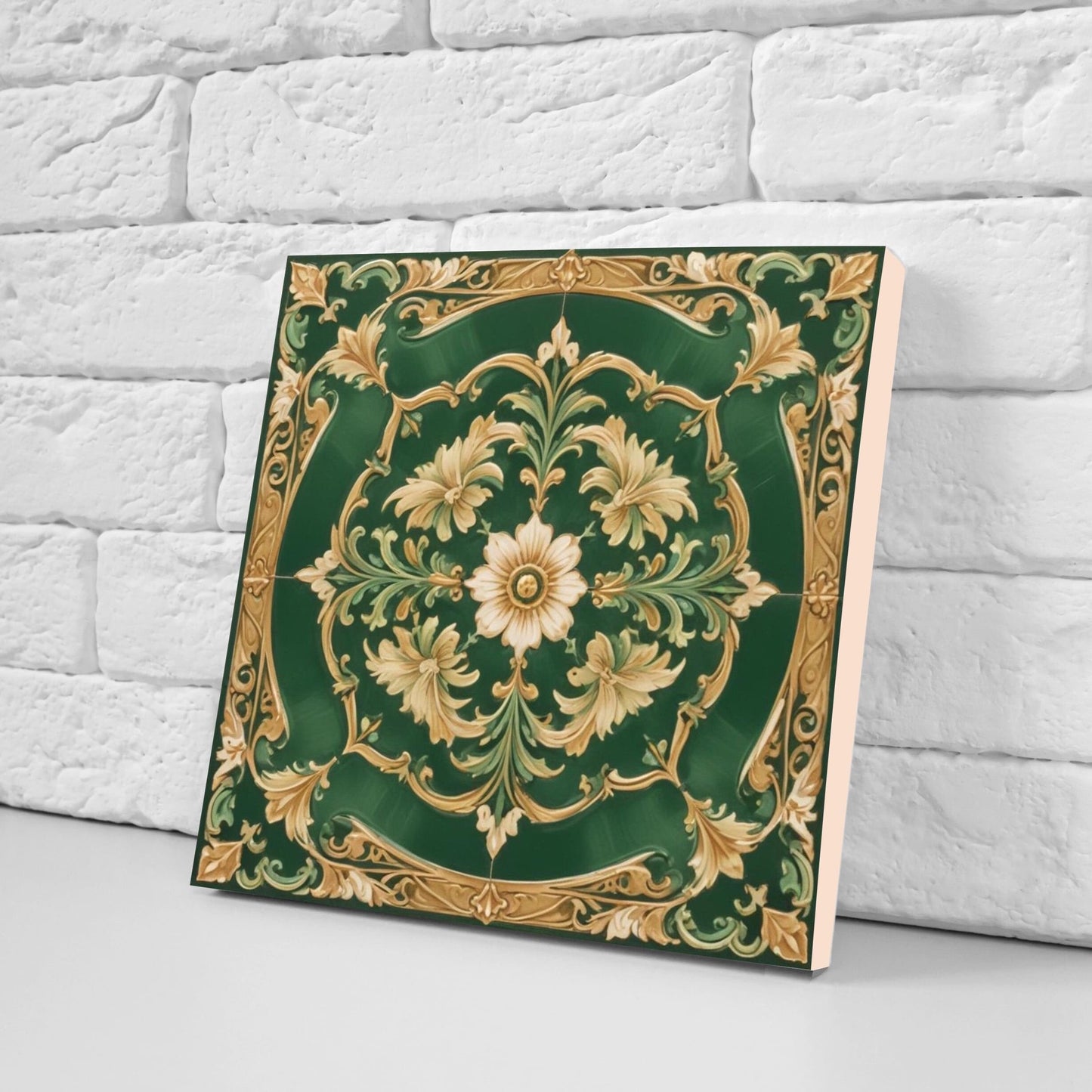 Victorian Tiles - Set of 2 Victorian Wall Decor Ceramic Tiles - Kitchen Backsplash Tiles, Table Decorative Tiles, Bathroom Tiles, Coaster