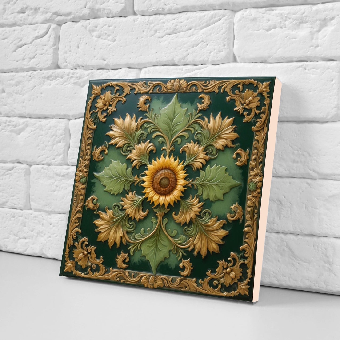Victorian Tiles - Set of 2 Victorian Wall Decor Ceramic Tiles - Kitchen Backsplash Tiles, Table Decorative Tiles, Bathroom Tiles, Coaster