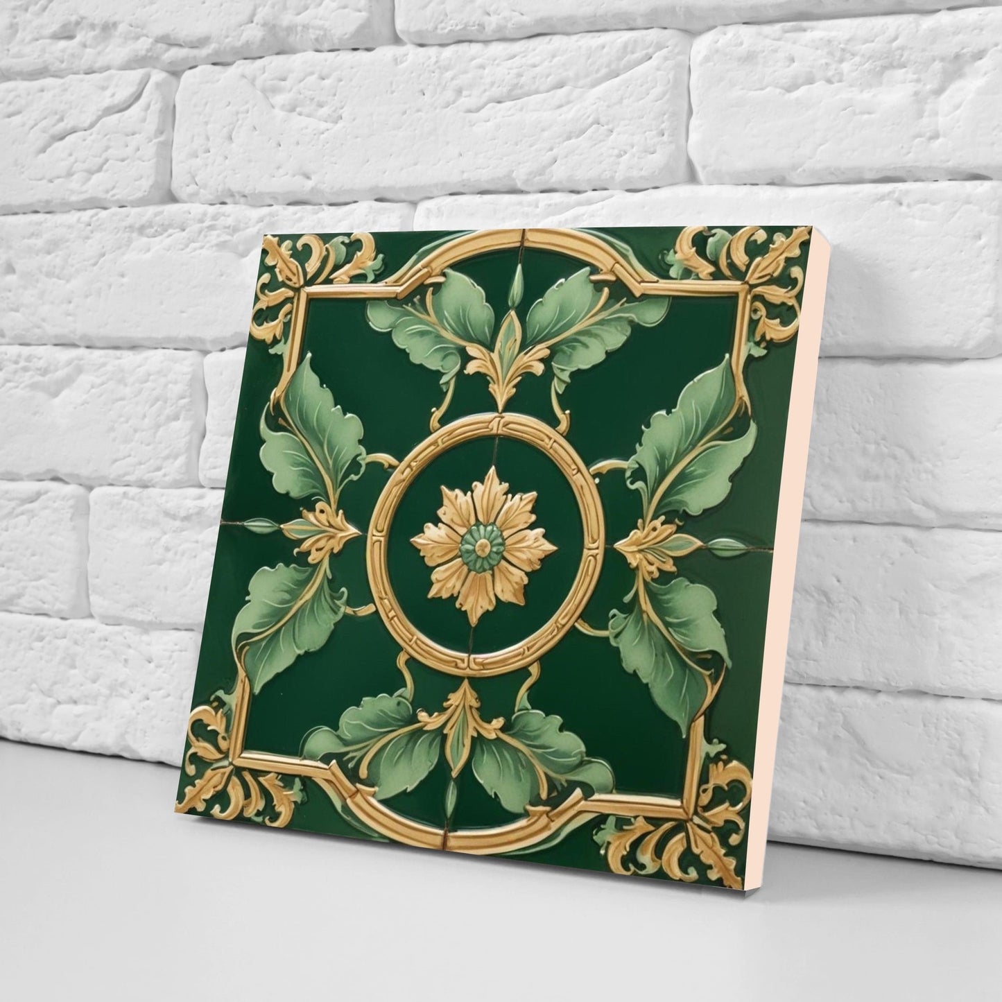 Victorian Tiles - Set of 2 Victorian Wall Decor Ceramic Tiles - Kitchen Backsplash Tiles, Table Decorative Tiles, Bathroom Tiles, Coaster