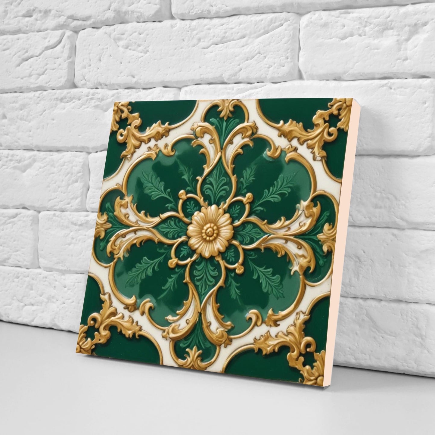 Victorian Tiles - Set of 2 Victorian Wall Decor Ceramic Tiles - Kitchen Backsplash Tiles, Table Decorative Tiles, Bathroom Tiles, Coaster