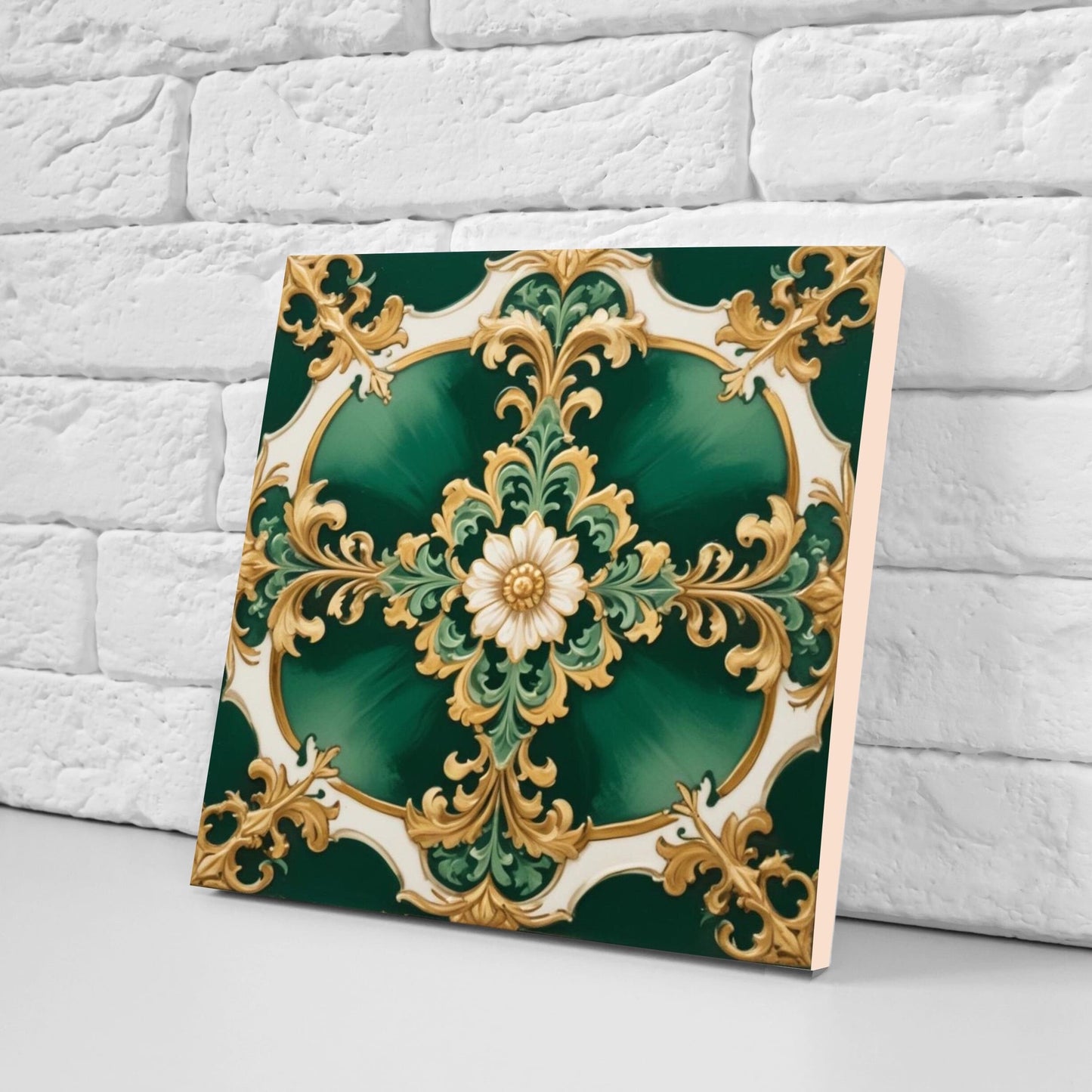 Victorian Tiles - Set of 2 Victorian Wall Decor Ceramic Tiles - Kitchen Backsplash Tiles, Table Decorative Tiles, Bathroom Tiles, Coaster