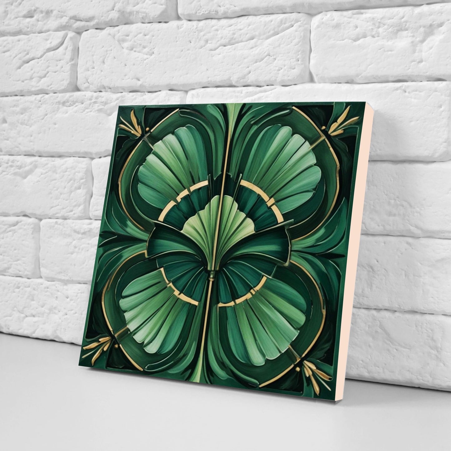 Art Deco Ceramic tiles - Set of 2 Art Deco Wall Decor Geometric Tiles - Kitchen Backsplash Tiles, Table Decorative Tiles, Bathroom Tiles