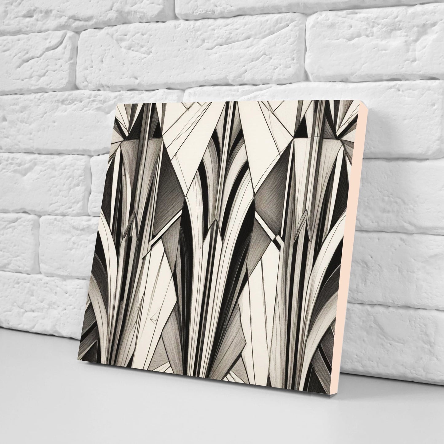 Art Deco Ceramic tiles - Set of 2 Art Deco Wall Decor Geometric Tiles - Kitchen Backsplash Tiles, Table Decorative Tiles, Bathroom Tiles