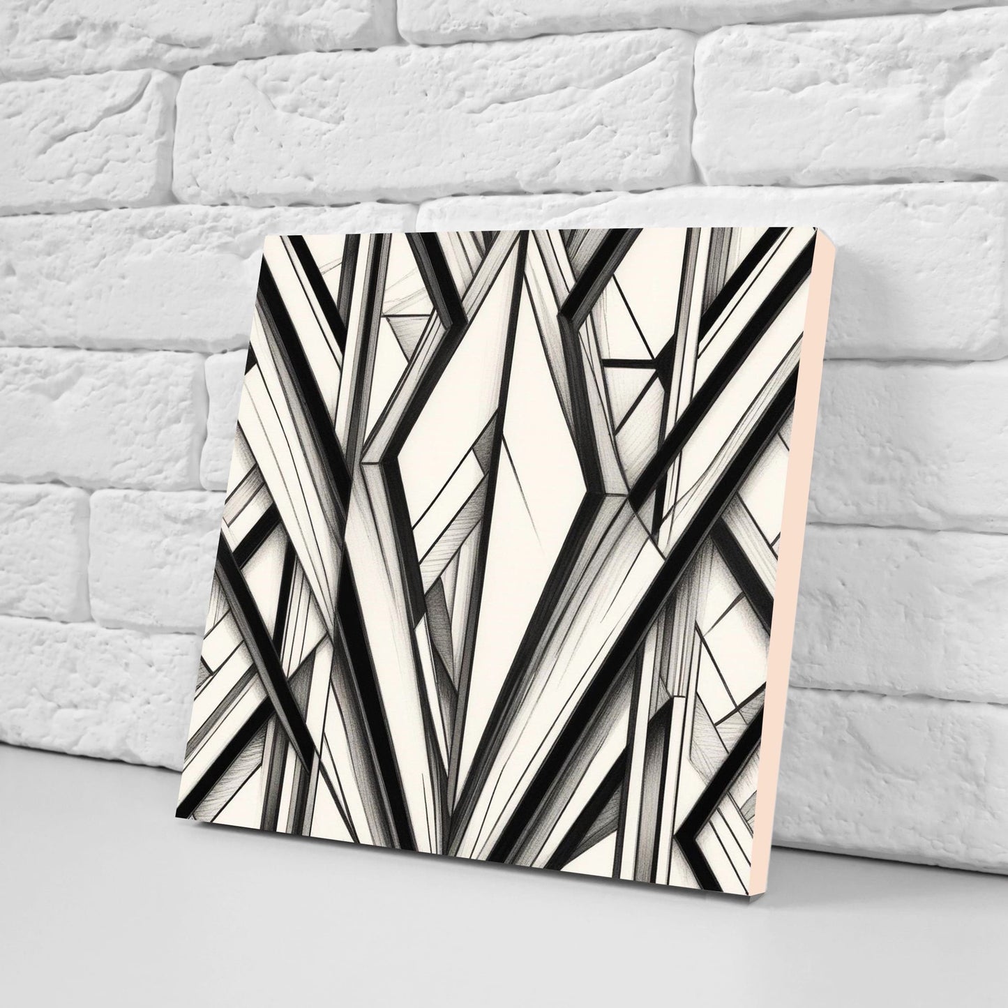 Art Deco Ceramic tiles - Set of 2 Art Deco Wall Decor Geometric Tiles - Kitchen Backsplash Tiles, Table Decorative Tiles, Bathroom Tiles