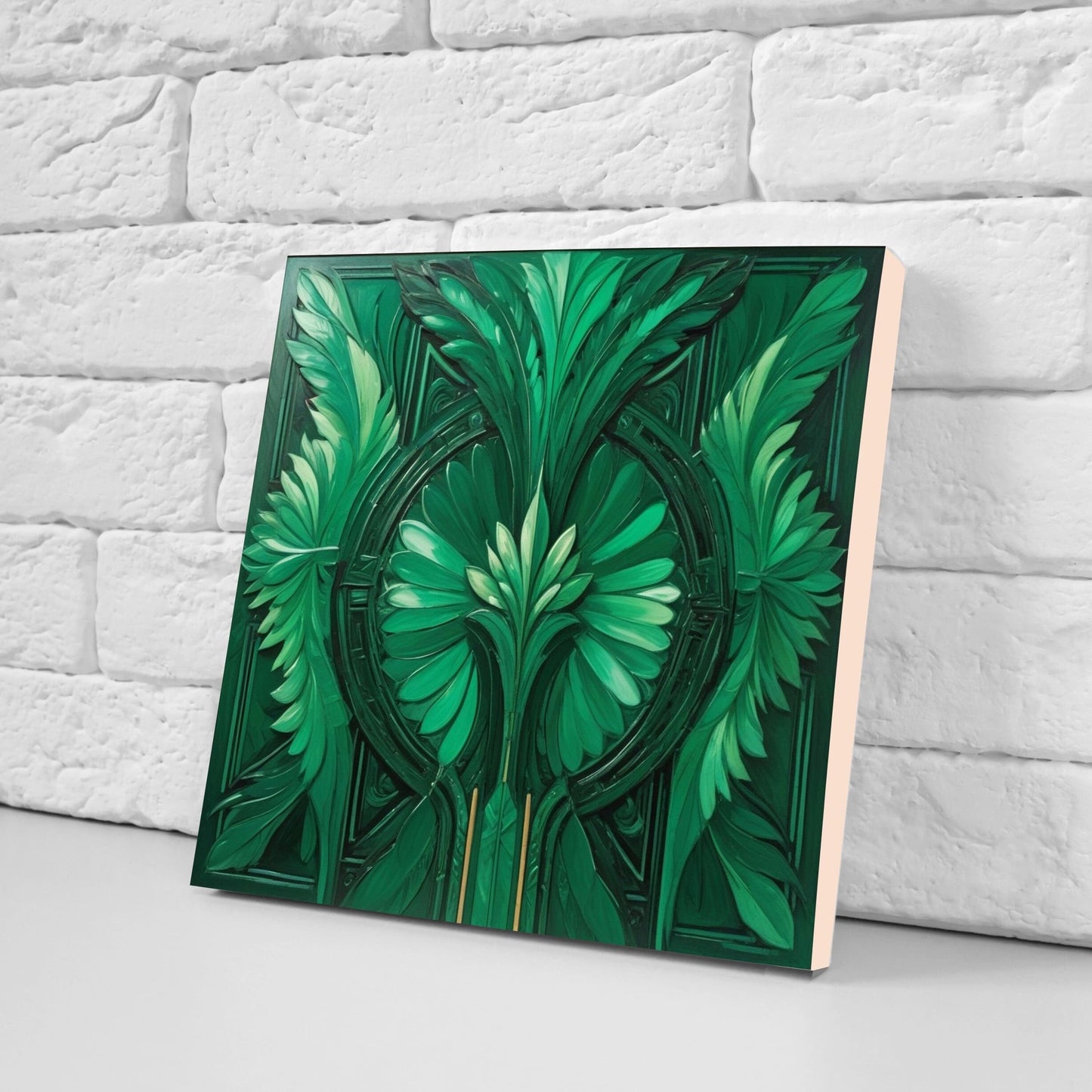 Art Deco Ceramic tiles - Set of 2 Art Deco Wall Decor Geometric Tiles - Kitchen Backsplash Tiles, Table Decorative Tiles, Bathroom Tiles