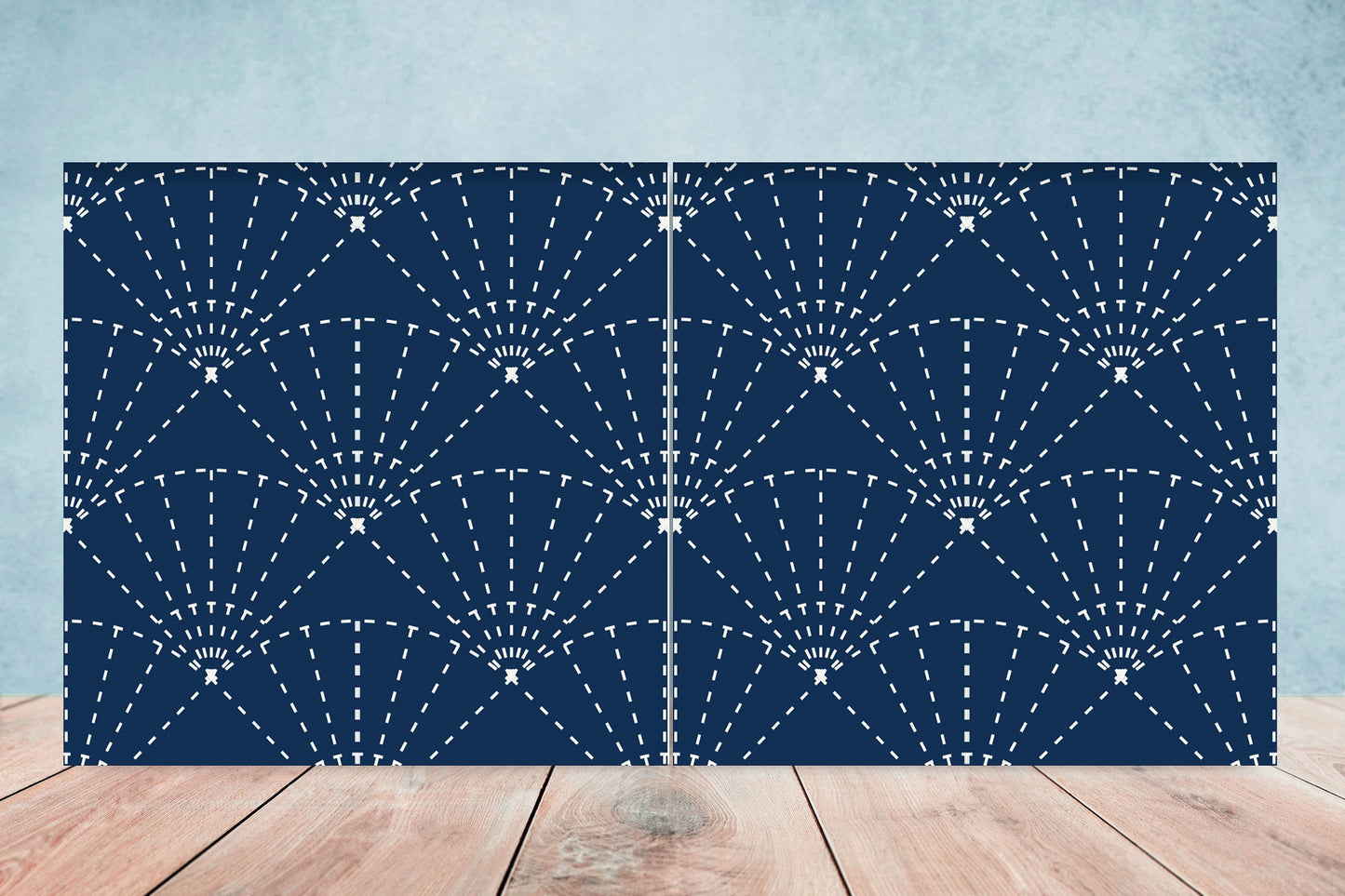 Japanese Ceramic Tiles - Set of 2 Japan Wall Decor Tiles - Kitchen Backsplash Tiles, Table Decorative Tiles, Bathroom Tiles, Coaster