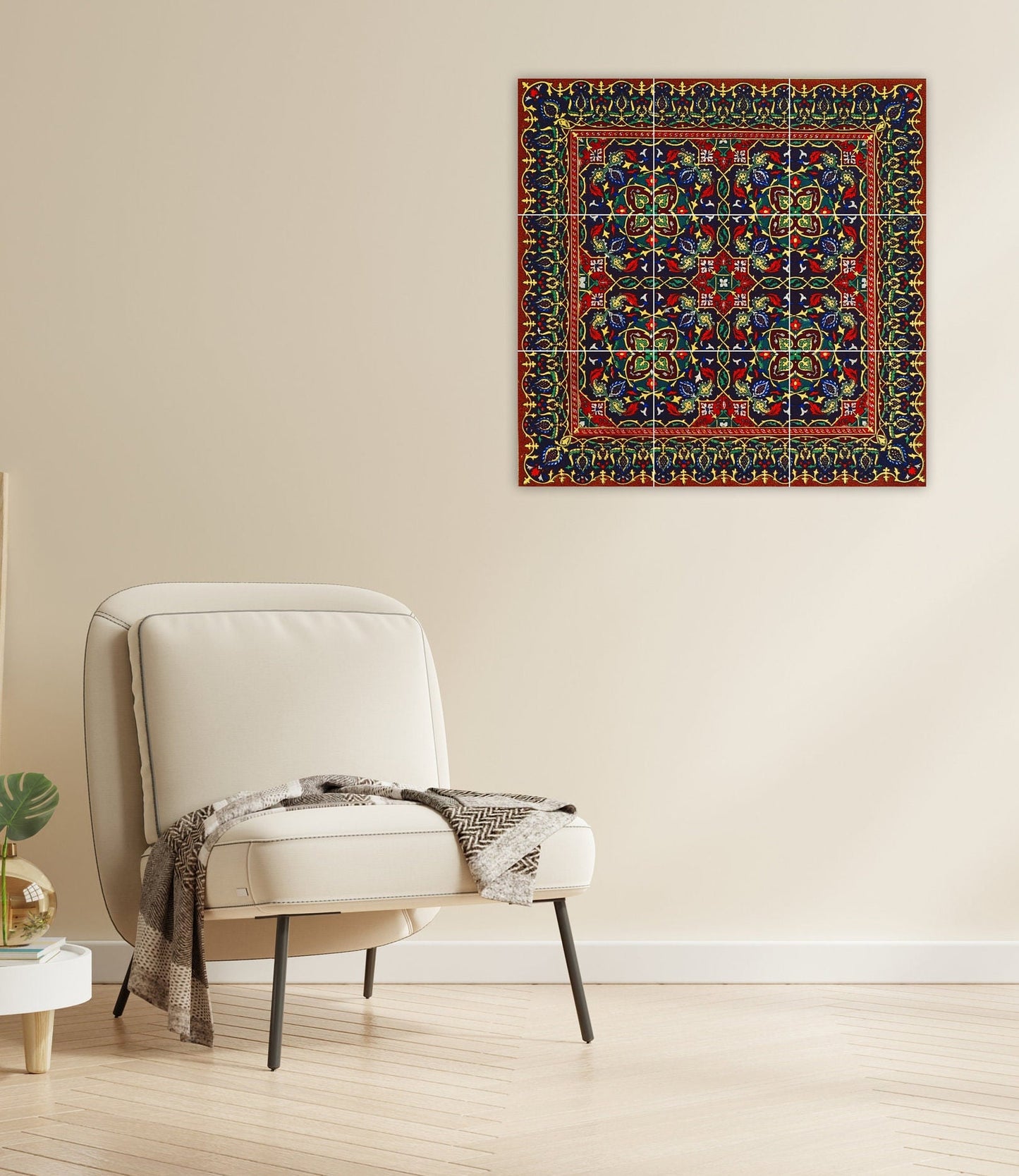 Tile Mural/Mosaic Ceramic Panel of Medieval Pattern - Tile Mural - Art Mural - Gloss Tiles - Medieval art Mural - Tile Mosaic Print