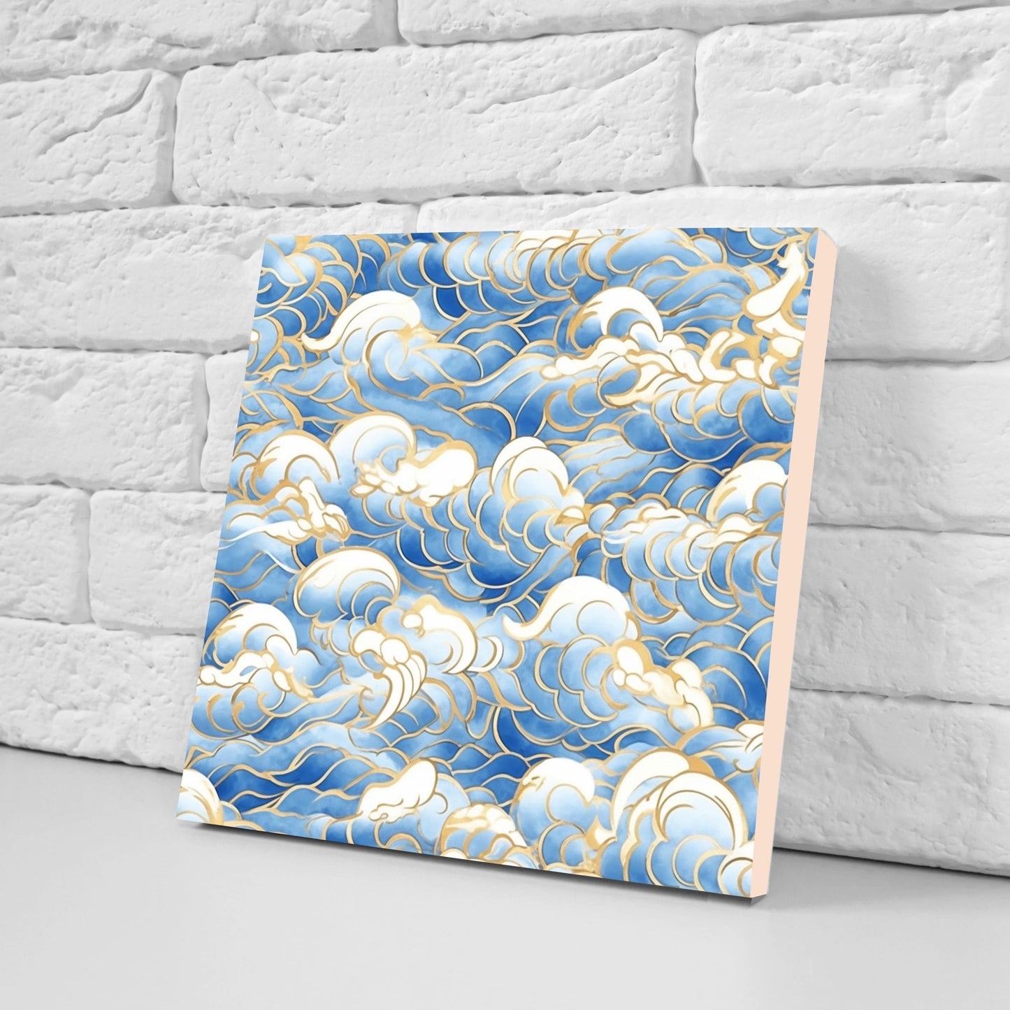Japanese Ceramic Tiles - Japanese Pattern -Set of 2 Wall Decor Tiles -Kitchen Backsplash Tiles,Table Decorative Tiles,Bathroom, Coaster