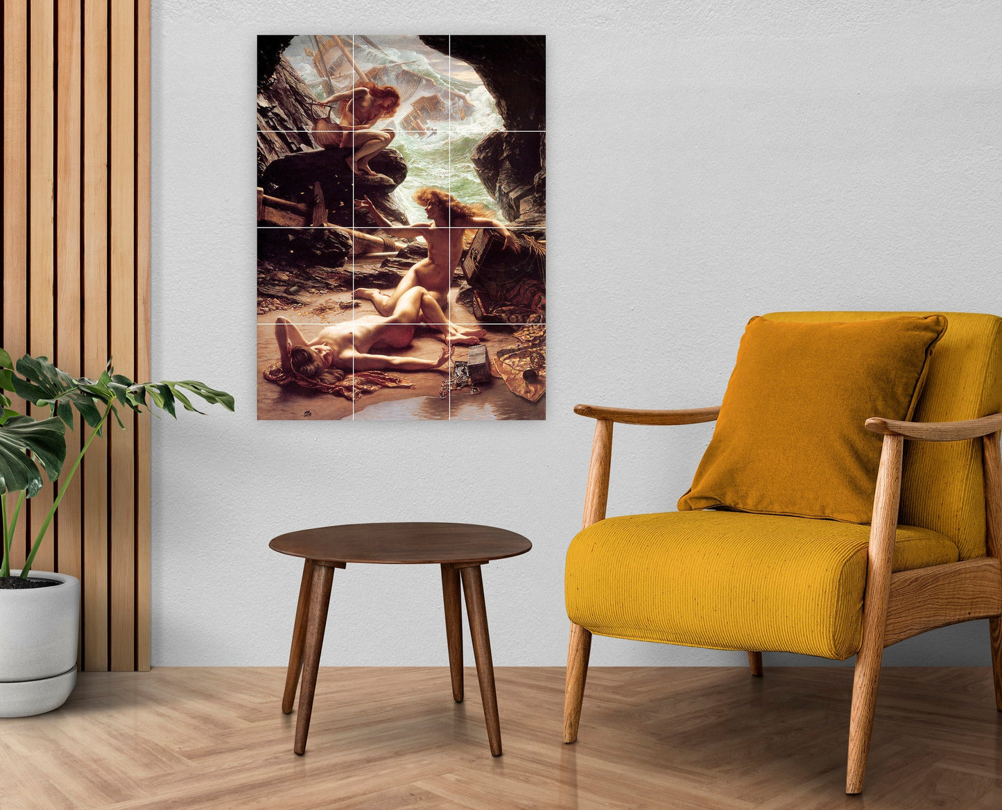 Tile Mural/Mosaic Ceramic Panel of John Poynter Cave of the Storm Nymphs - Poynter wall print - Nude wall art - Tile Mural - Accent tiles