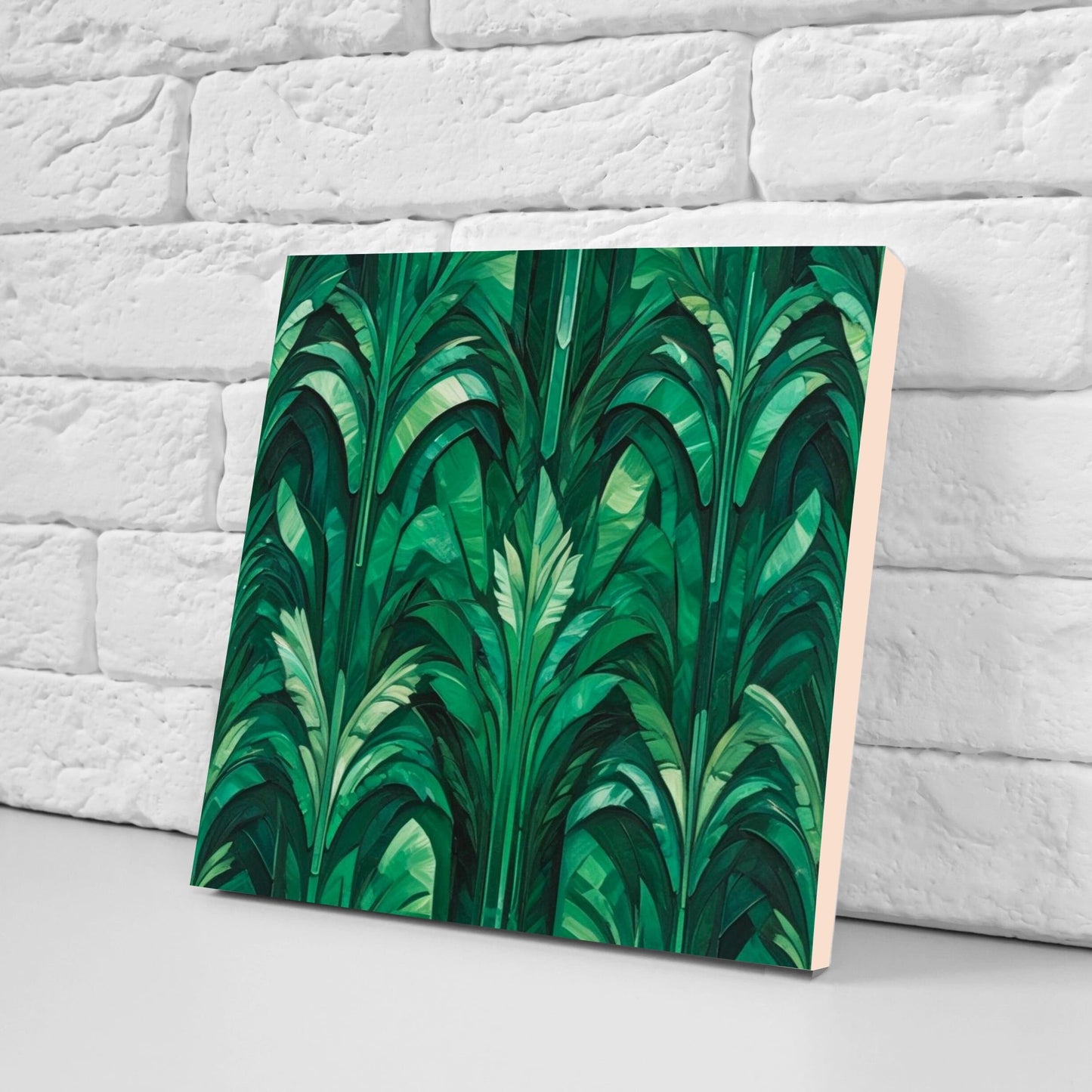 Art Deco Ceramic tiles - Set of 2 Art Deco Wall Decor Geometric Tiles - Kitchen Backsplash Tiles, Table Decorative Tiles, Bathroom Tiles