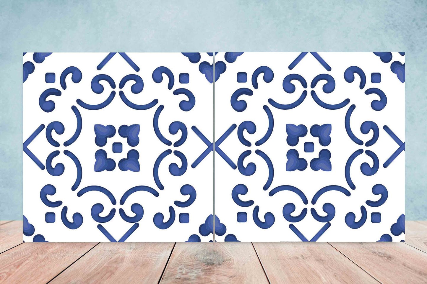 Spanish Ceramic Tiles - Set of 2 Spanish Wall Decor Tiles - Kitchen Backsplash Tiles, Table Decorative Tiles, Bathroom Tiles, Coaster