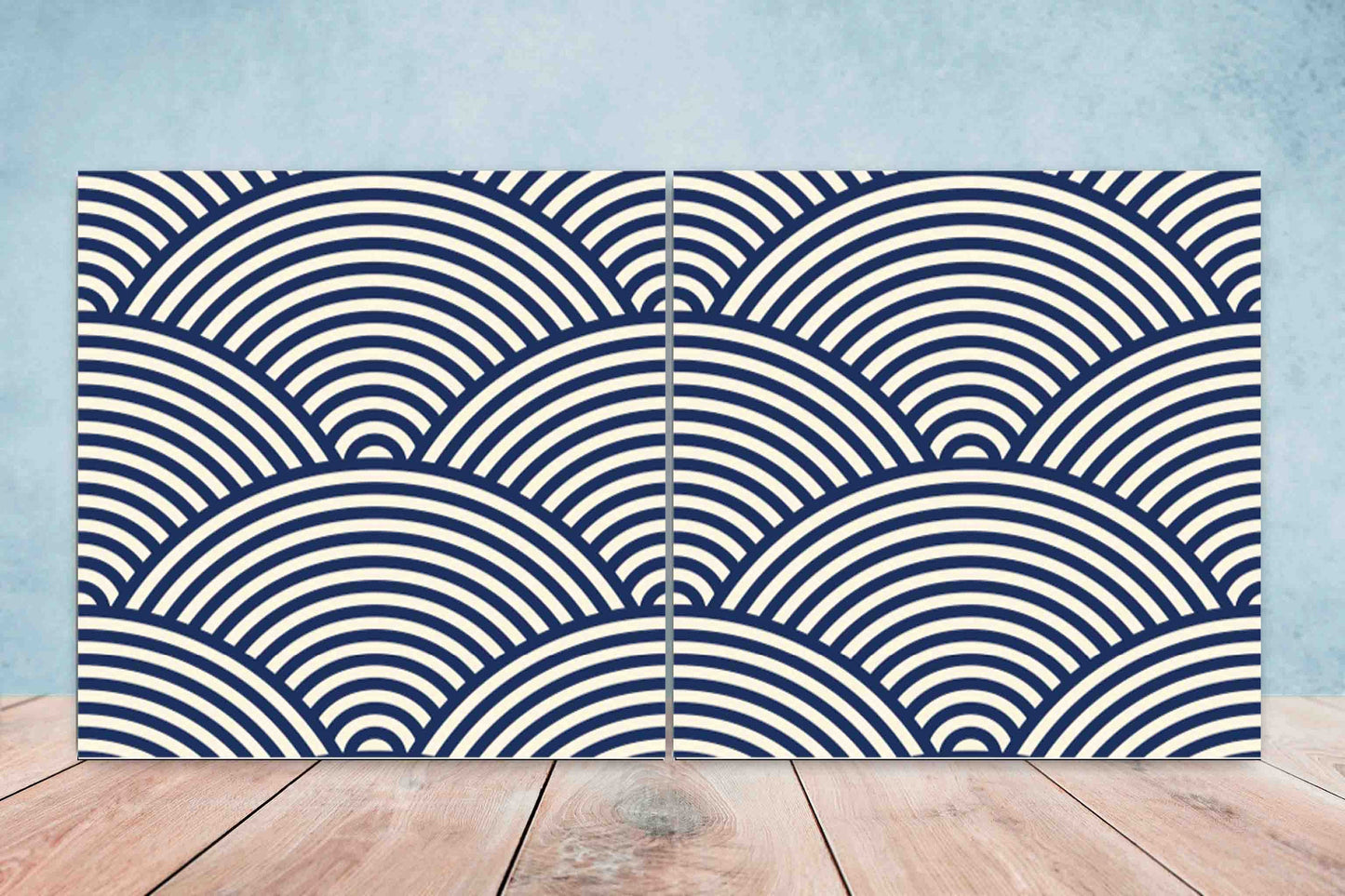 Japanese Ceramic Tiles - Set of 2 Japan Wall Decor Tiles - Kitchen Backsplash Tiles, Table Decorative Tiles, Bathroom Tiles, Coaster