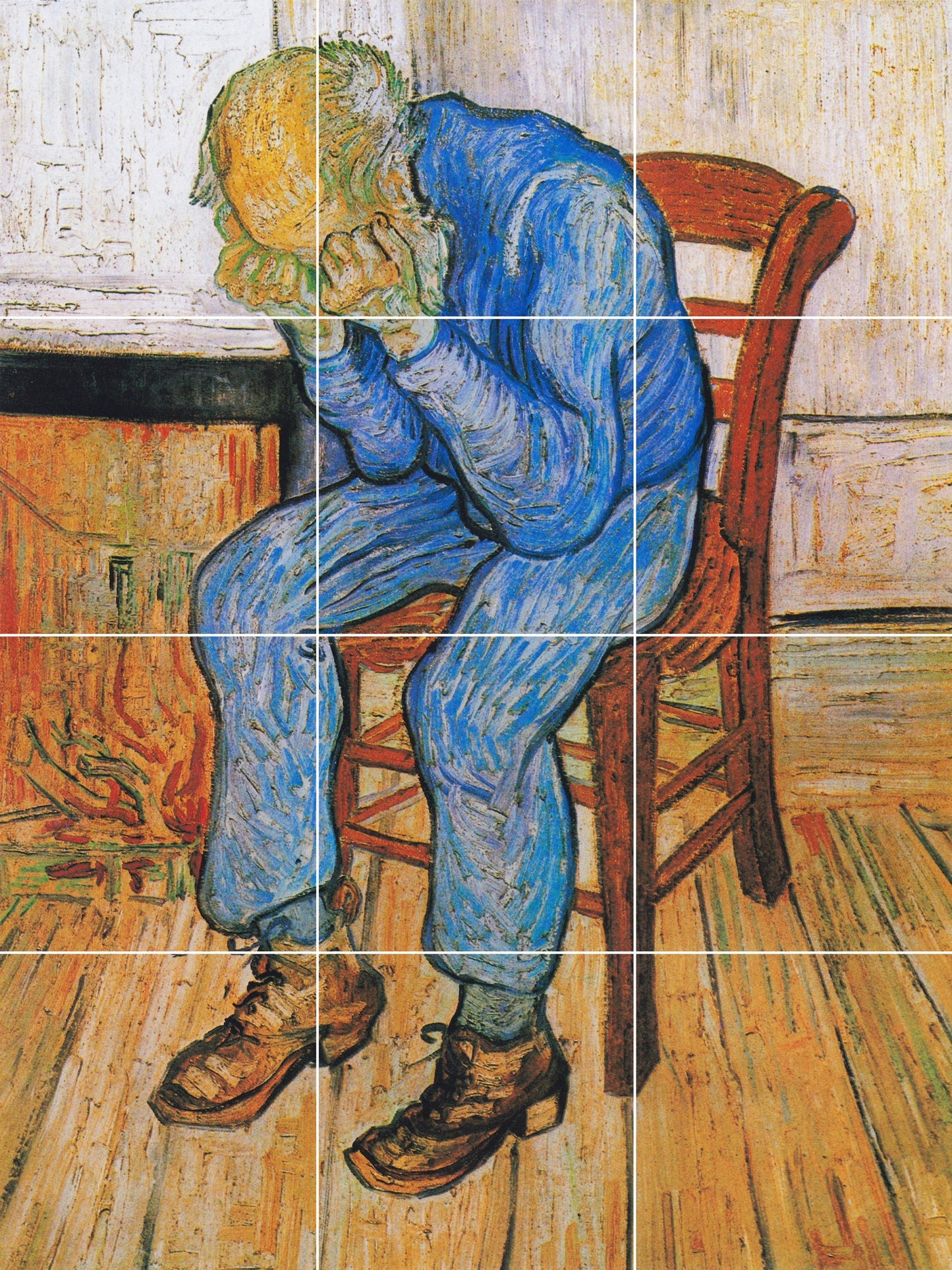 Tile Mural/Mosaic Ceramic Panel of Van Gogh At Eternity's Gate - Van Gogh Wall Art - Van Gogh Tile Mural - Van Gogh print - Tile Mosaic