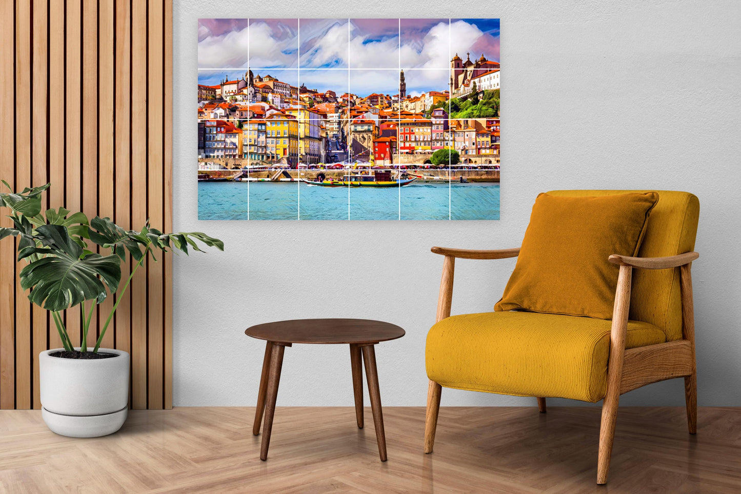 Tile Mural/Mosaic Ceramic Panel of Porto -Porto wall print - Portuguese tile Mural - Tile Mural - Gloss Tiles - Tile Mosaic - Accent tiles