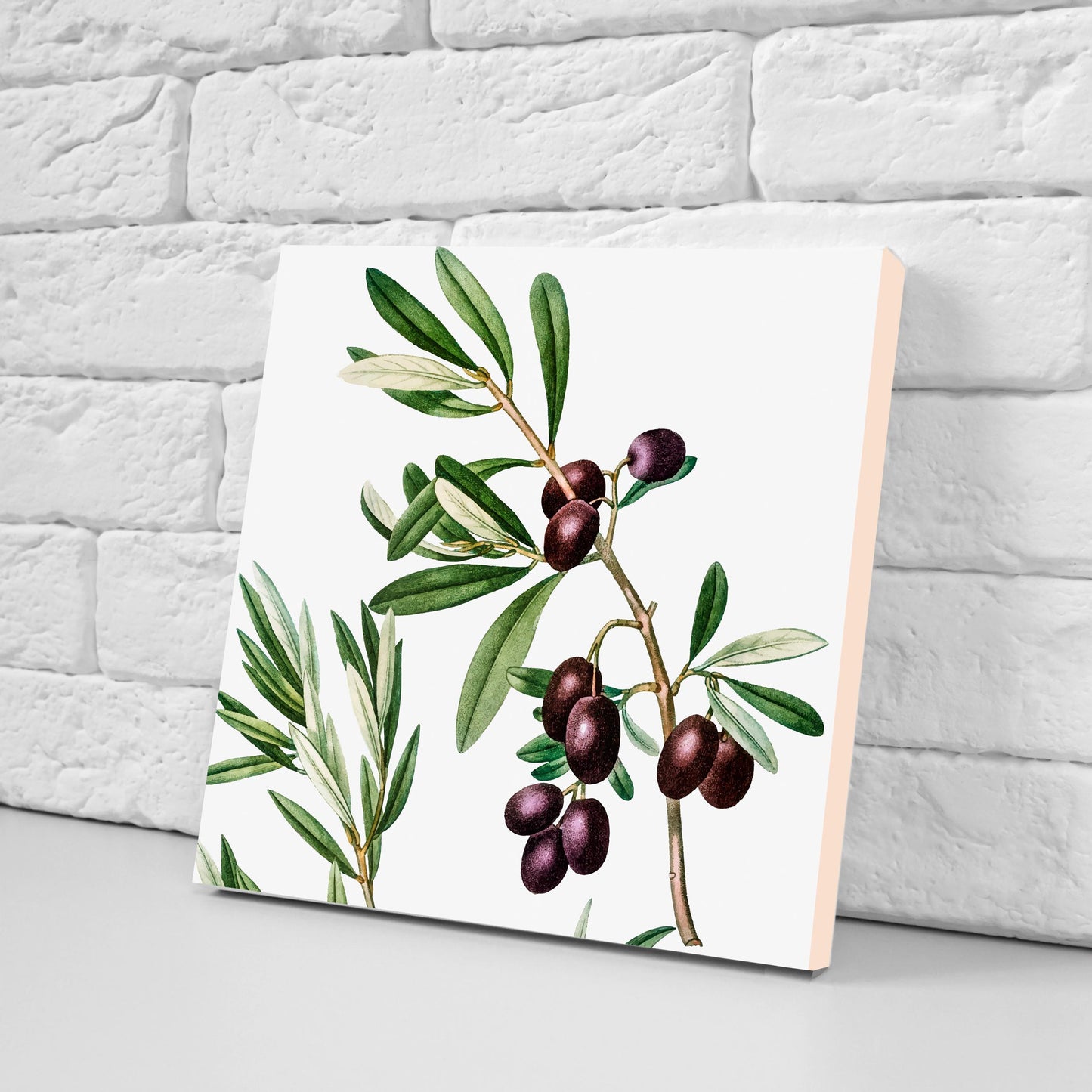 Olives tree Design Tile Olive Tree - Set of 2 Decorative Ceramic tiles, Backsplash tiles, Bathroom tiles, Kitchen Backsplash, wall tiles