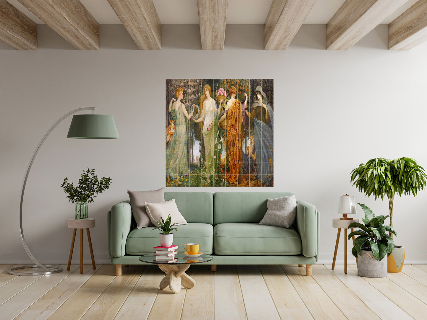 A Masque for the Four Seasons, by Walter Crane tile mural