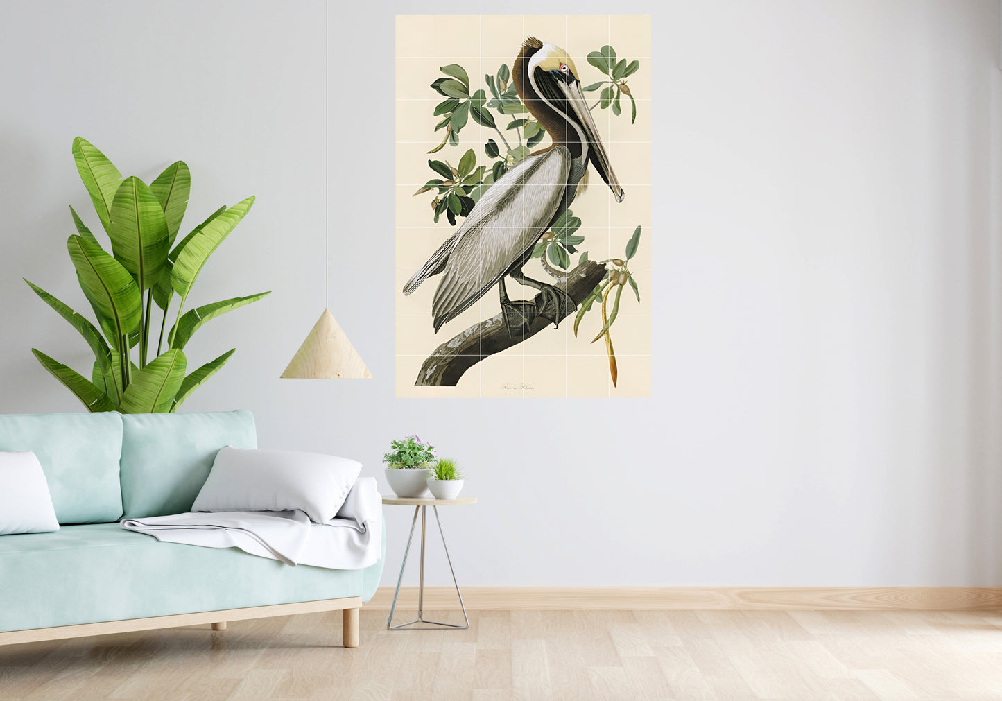 Tile Mural/Mosaic Ceramic Panel of a Pelican - Pelican Bird Wall Art - Pelican print - Bird Tile Mural -Gloss Tiles -Pelican Home decor