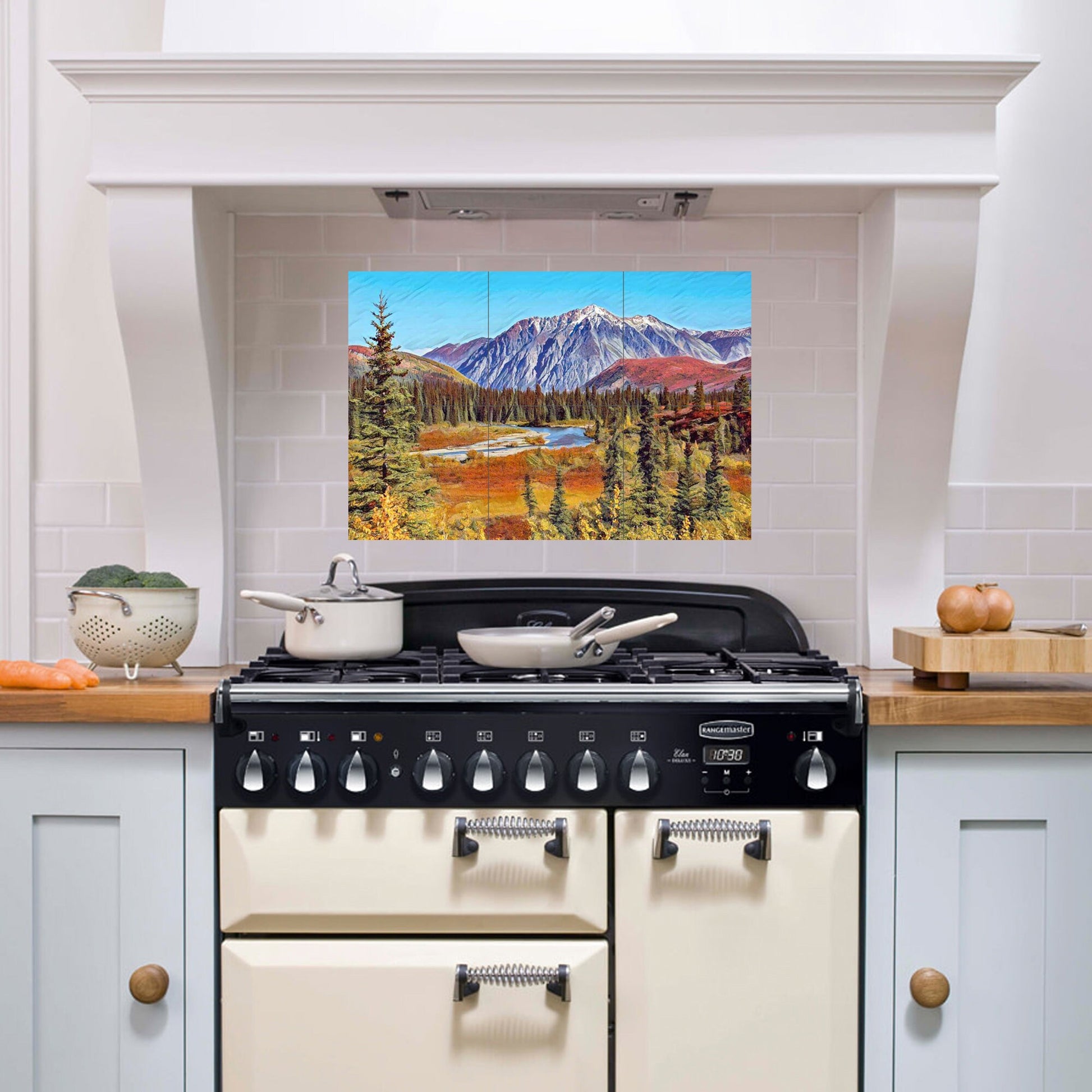 Tile Mural/Mosaic Ceramic Panel of Denali Park Alaska - Alaska Wall print - Denali Park Print - Tile Mural - Gloss Tiles - Tile Mosaic