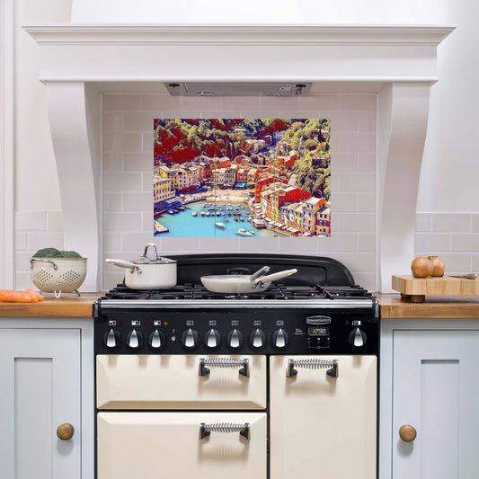 Tile Mural/Mosaic Ceramic Panel of Portofino Italy - Portofino wall print - Portofino Wall Art - Tile Mural - Gloss Tiles - Tile Mosaic
