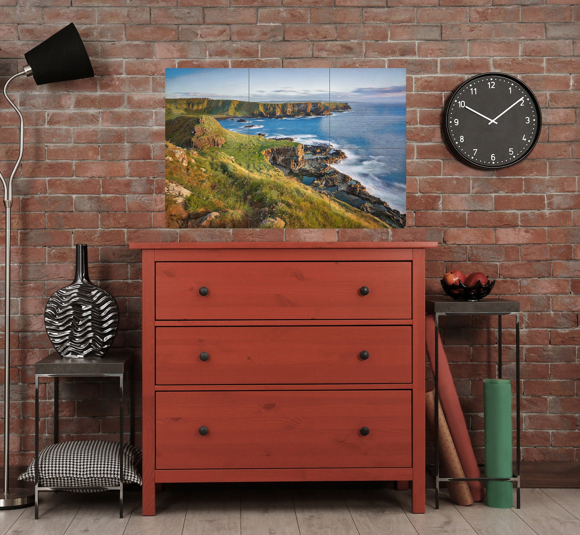 Tile Mural/Mosaic Ceramic Panel of Portnaboe Bay Northern Ireland - Portnaboe Bay print - Ireland Wall Art - Tile Mural - Gloss Tiles