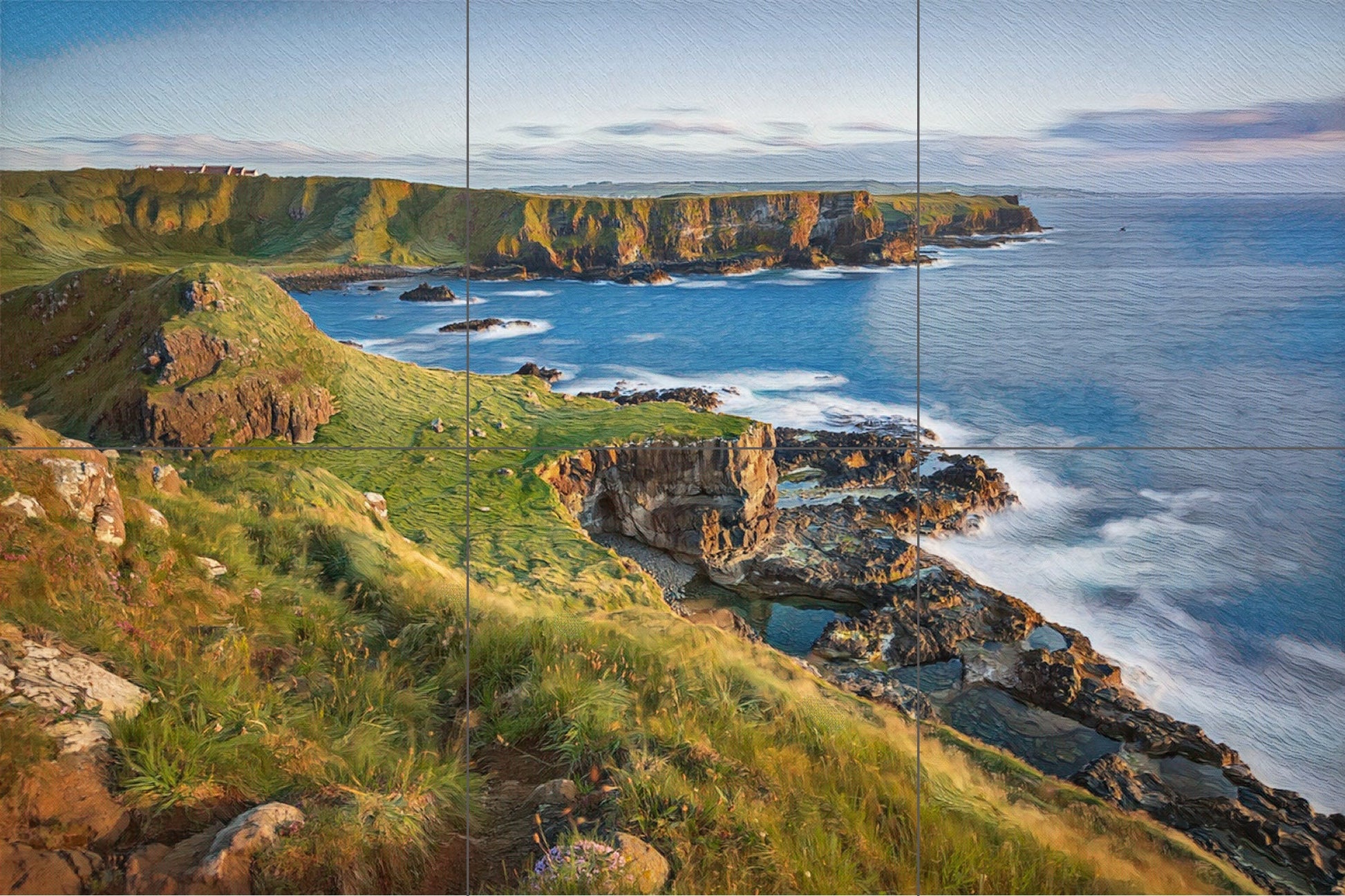 Tile Mural/Mosaic Ceramic Panel of Portnaboe Bay Northern Ireland - Portnaboe Bay print - Ireland Wall Art - Tile Mural - Gloss Tiles