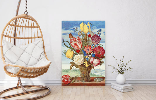 Floral Ceramic Tile Mural: Bosschaert Bouquet, Nature Wall Art