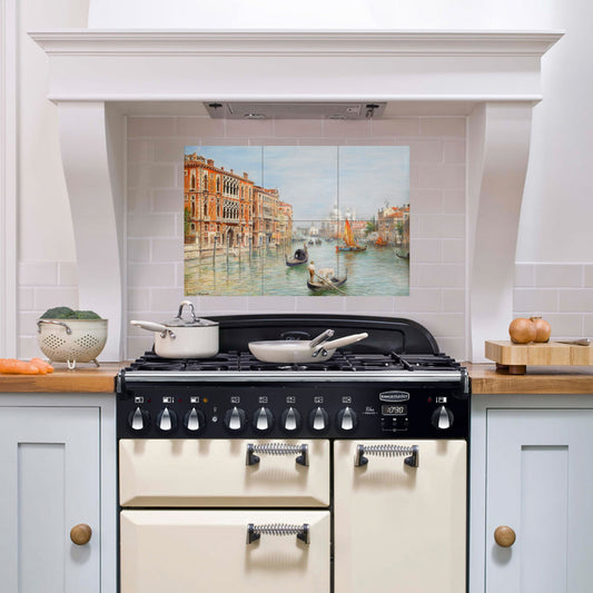 Tile Mural/Mosaic Ceramic Panel of Wilhelm Odelmark Canale Grande - Venice wall print - Venice Wall Art - Tile Mural - Tile Mosaic