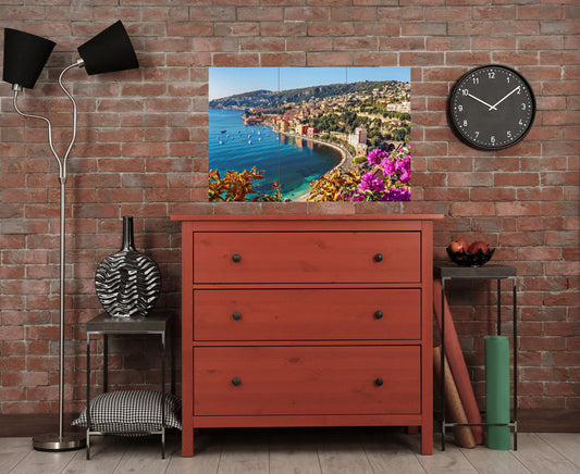 Tile Mural/Mosaic Ceramic Panel of Villefranche Sur Mer - Villefranche Sur Mer wall print - Tile Mural - Gloss Tiles -Tile Mosaic